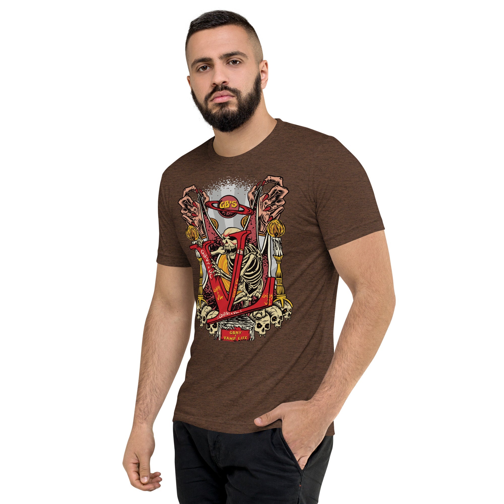 GBNY Brown Triblend / XS Vamp Life X GBNY "Graveyard" T-shirt - Men's 3983979_6496