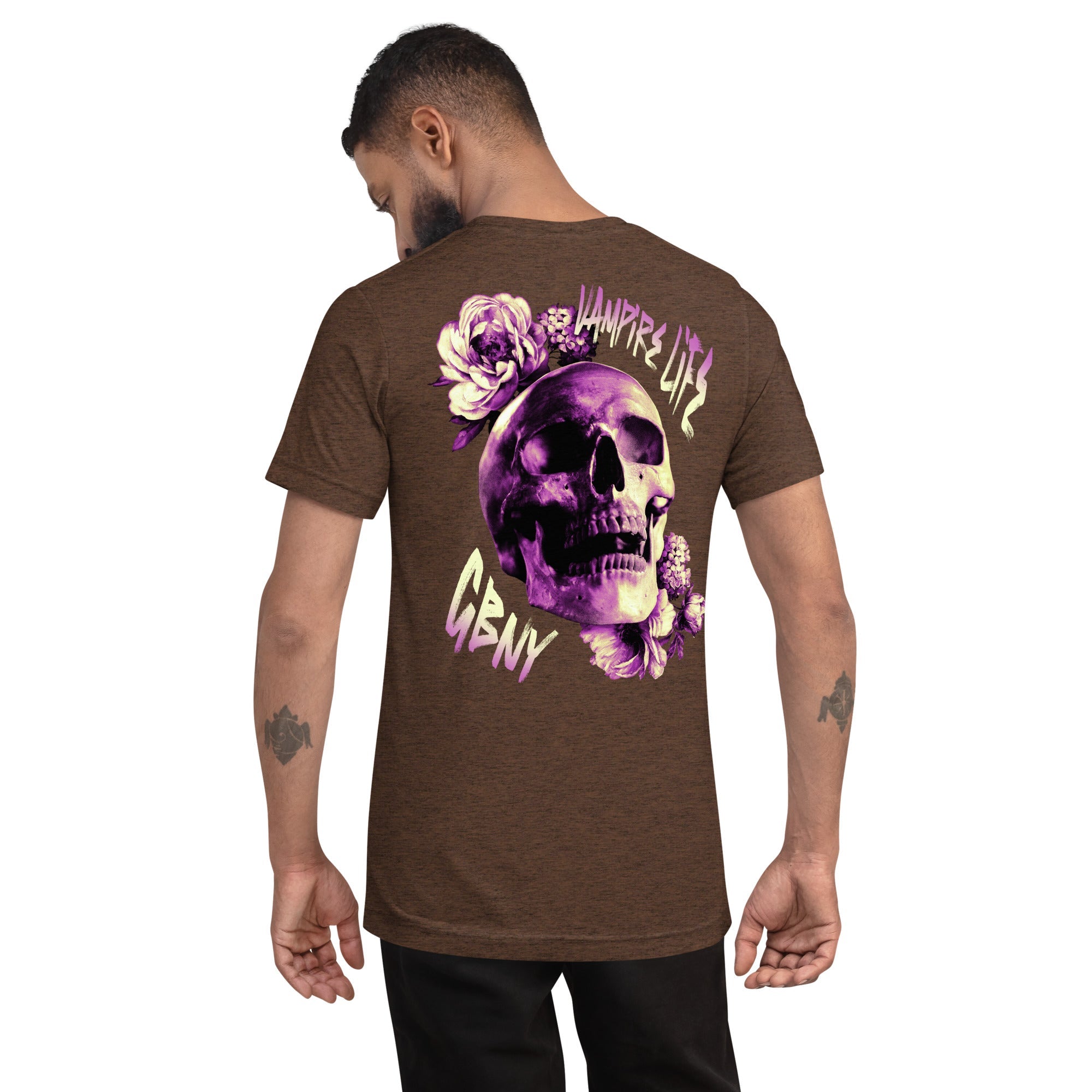 GBNY Brown Triblend / XS Vamp Life X GBNY "Rising Skull" T-shirt - Men's 9072521_6496