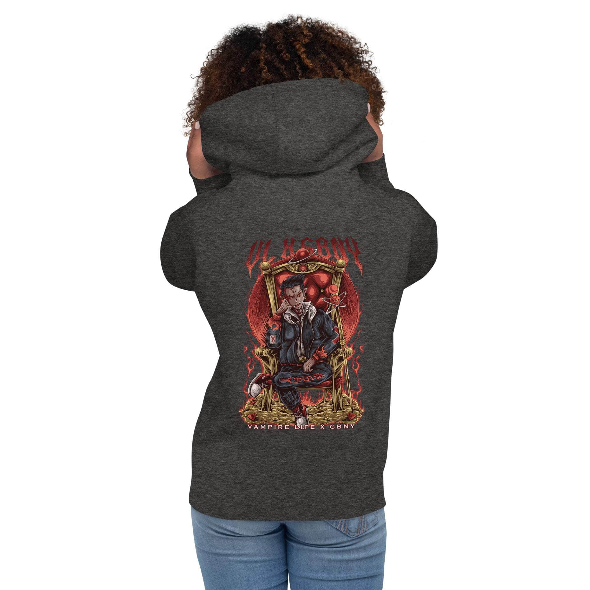 GBNY Charcoal Heather / S Vamp Life x GBNY Red Fire Unisex Hoodie 3470411_11481