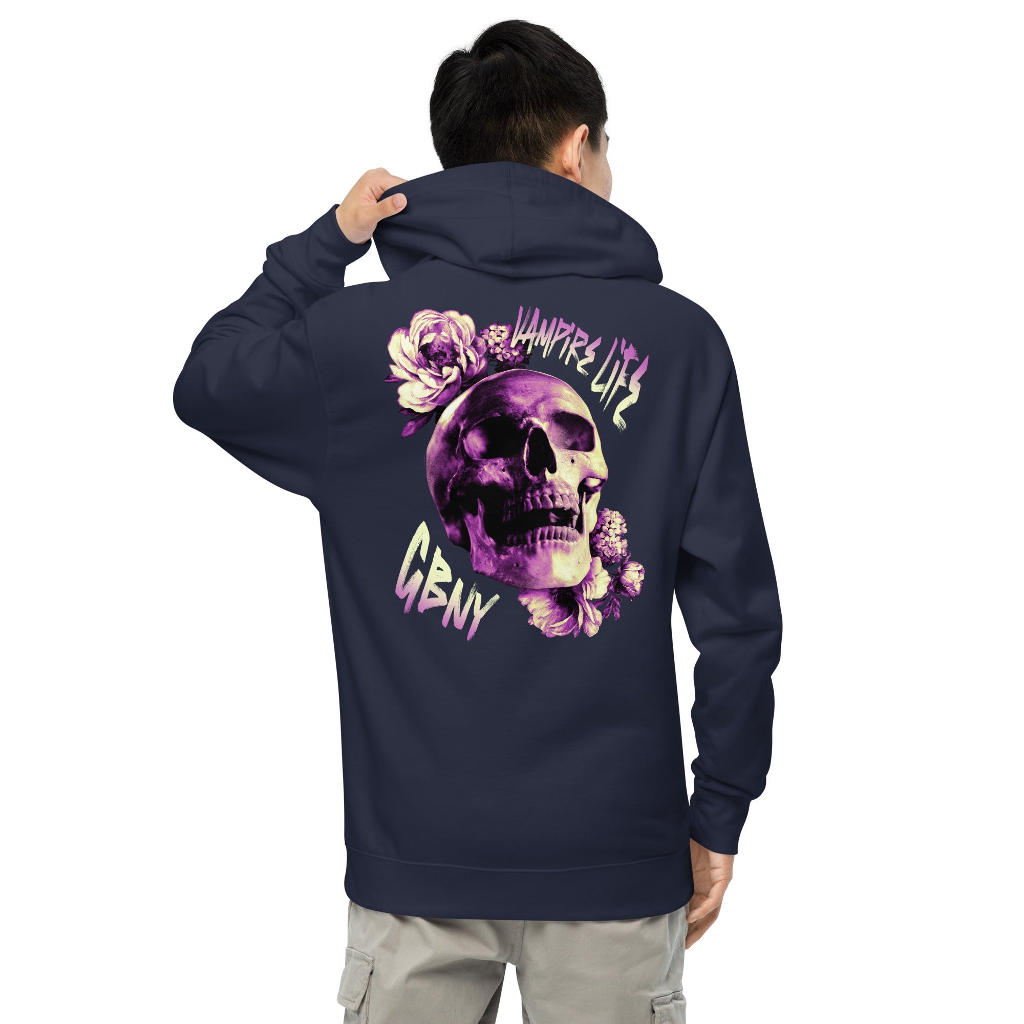 GBNY Classic Navy / S Vamp Life X GBNY "Rising Skull" Hoodie - Men's 5396516_15592