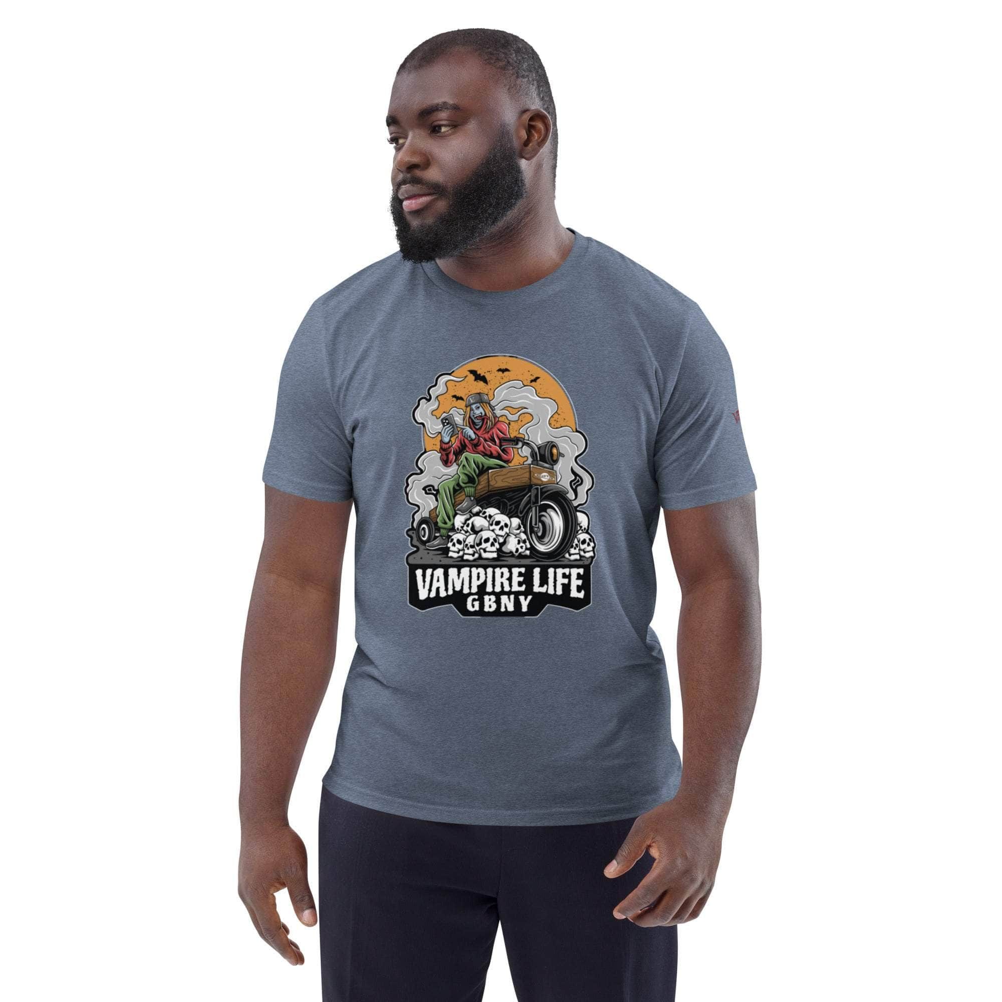 GBNY Dark Heather Blue / S Vamp Life x GBNY Skull Smoky Rider Tee - Men's 9983194_14949