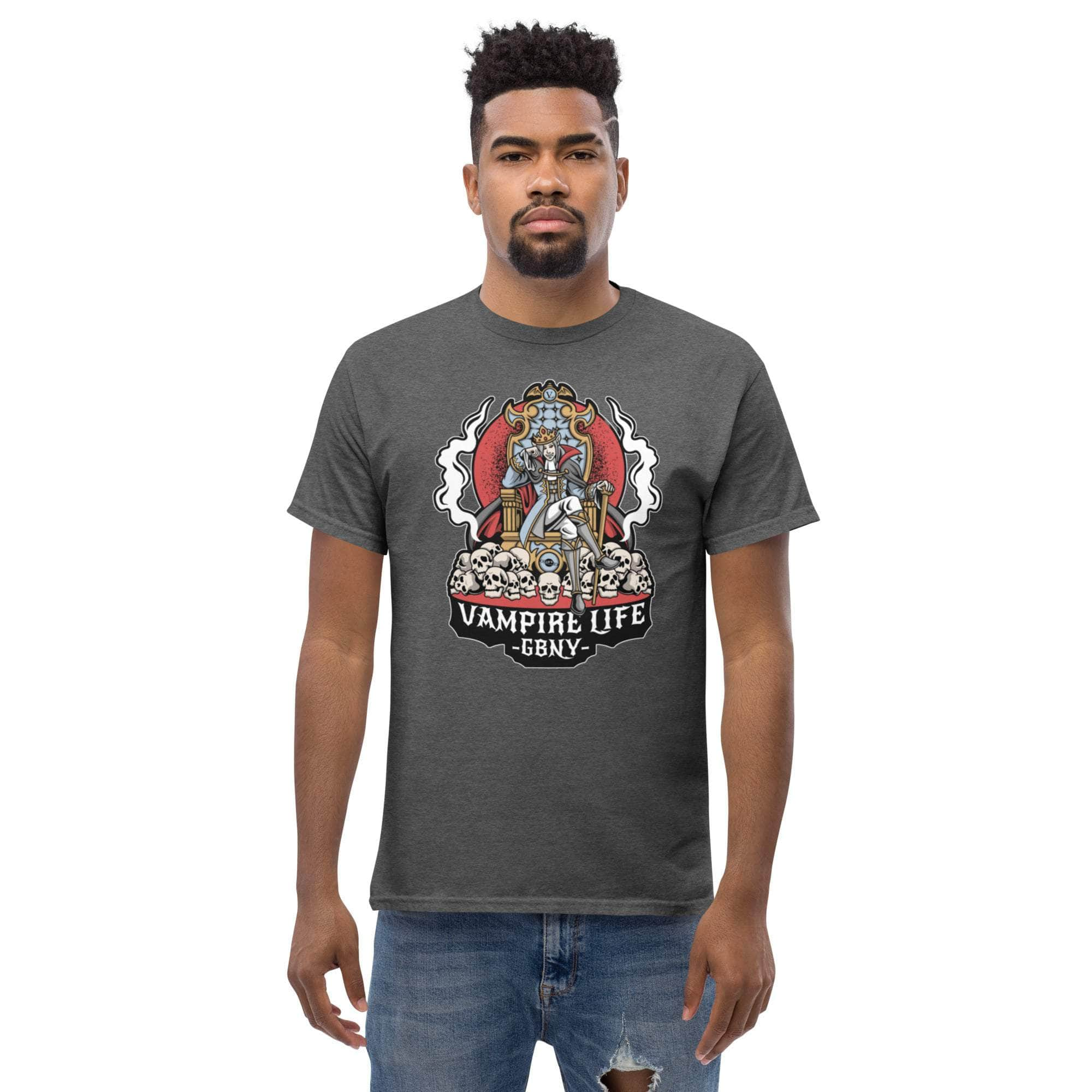 GBNY Dark Heather / S Vamp Life x GBNY Scary Skulls Tee - Men's 8200006_15843