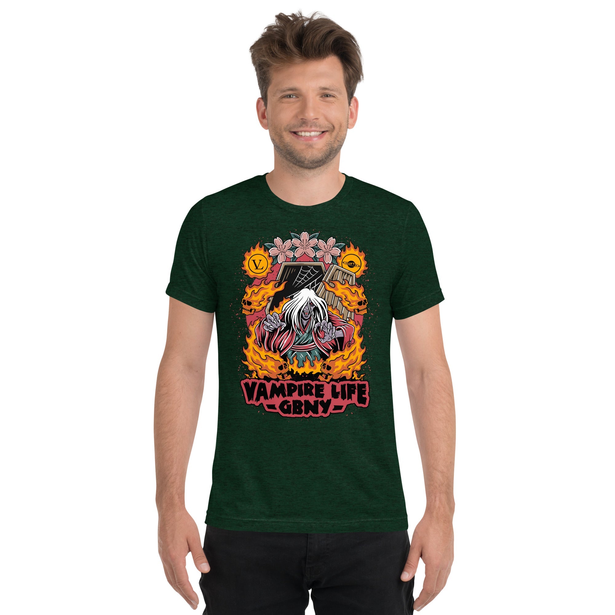 GBNY Emerald Triblend / XS Vamp Life X GBNY "Fiery Vamp" T-shirt - Men's 5897136_6520