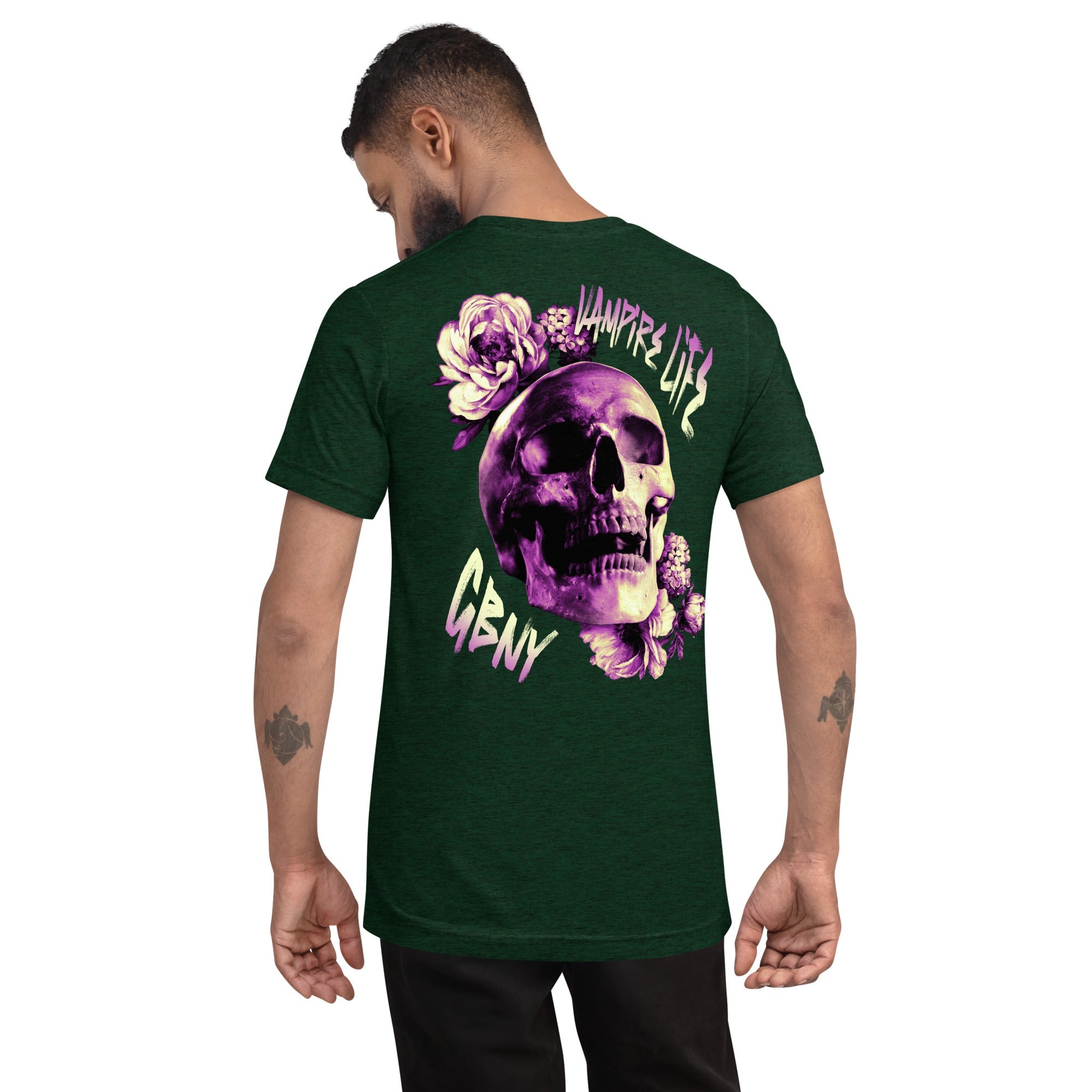 GBNY Emerald Triblend / XS Vamp Life X GBNY "Rising Skull" T-shirt - Men's 9072521_6520