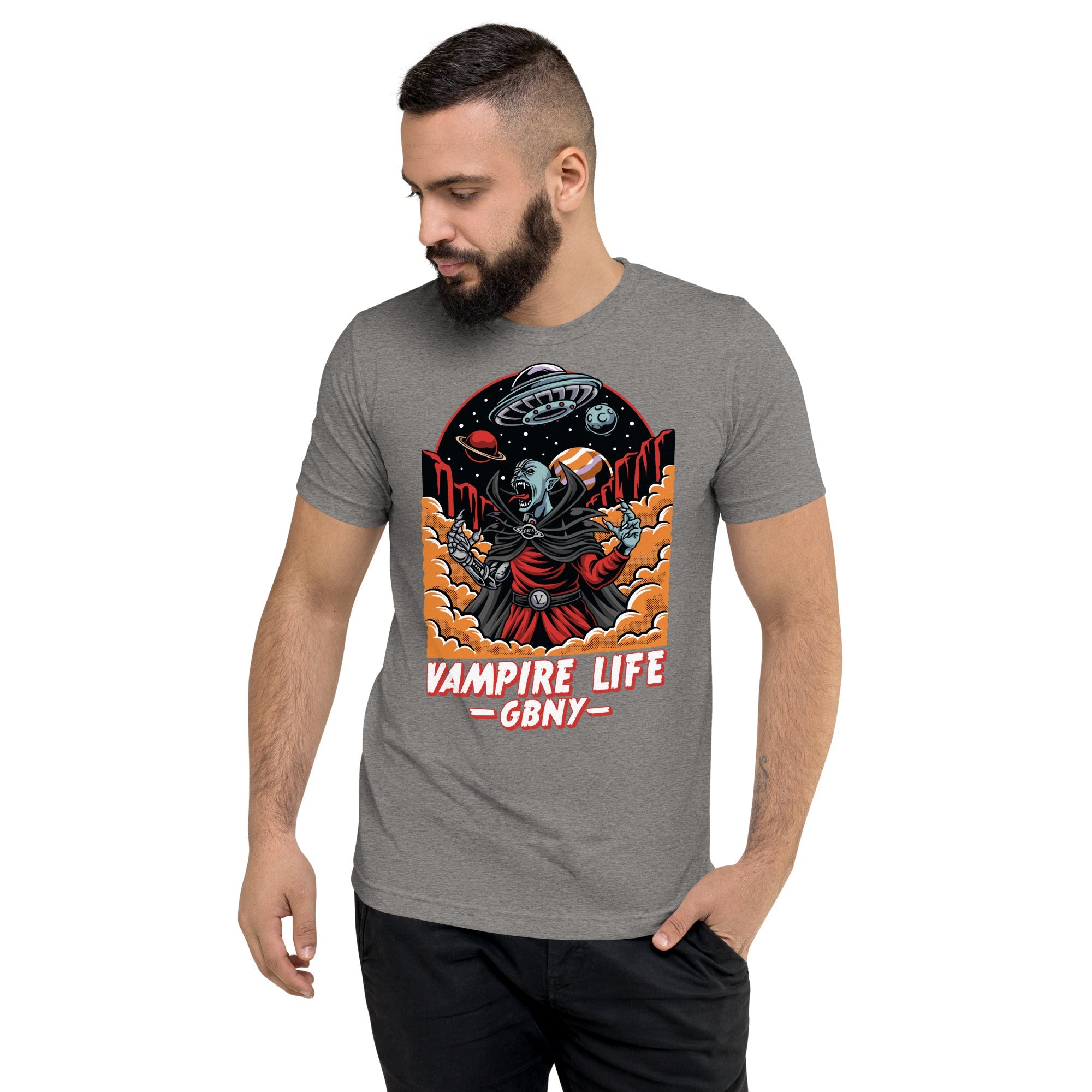 GBNY Grey Triblend / XS Vamp Life X GBNY "Space Vampire" T-shirt - Men's 3872353_6536