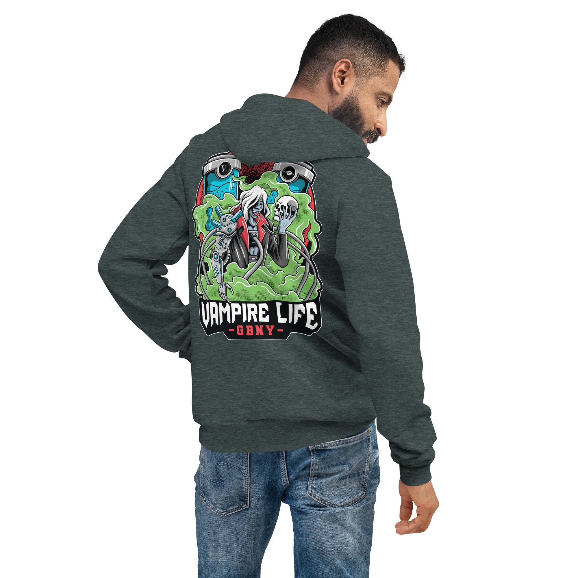 GBNY Heather Forest / S Vamp Life X GBNY "Cyber Punk Vamp" Super Soft Hoodie - Men's 1778637_9245