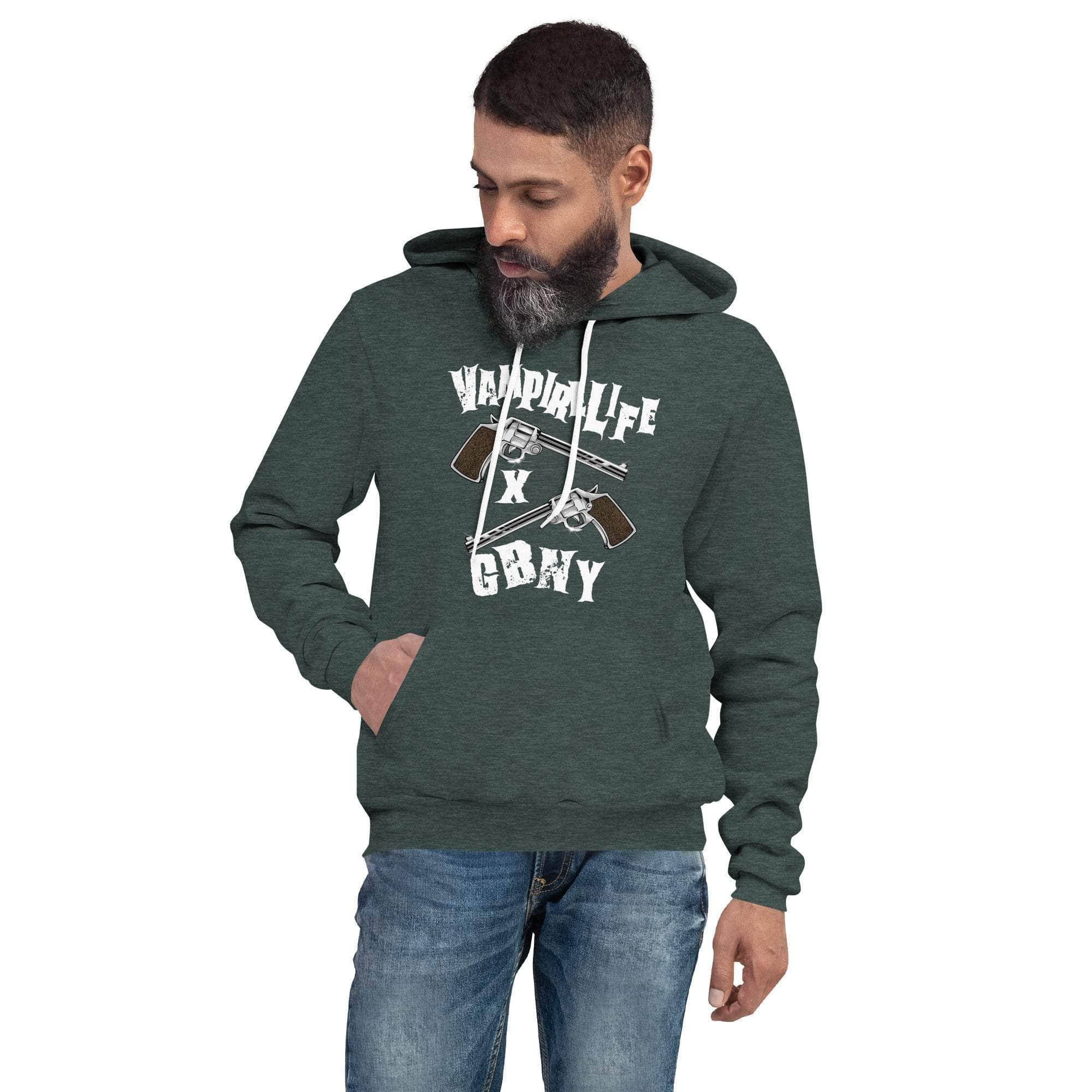 GBNY Heather Forest / S Vamp Life X GBNY "Pistol" Super Soft Hoodie - Men's 8044671_9245