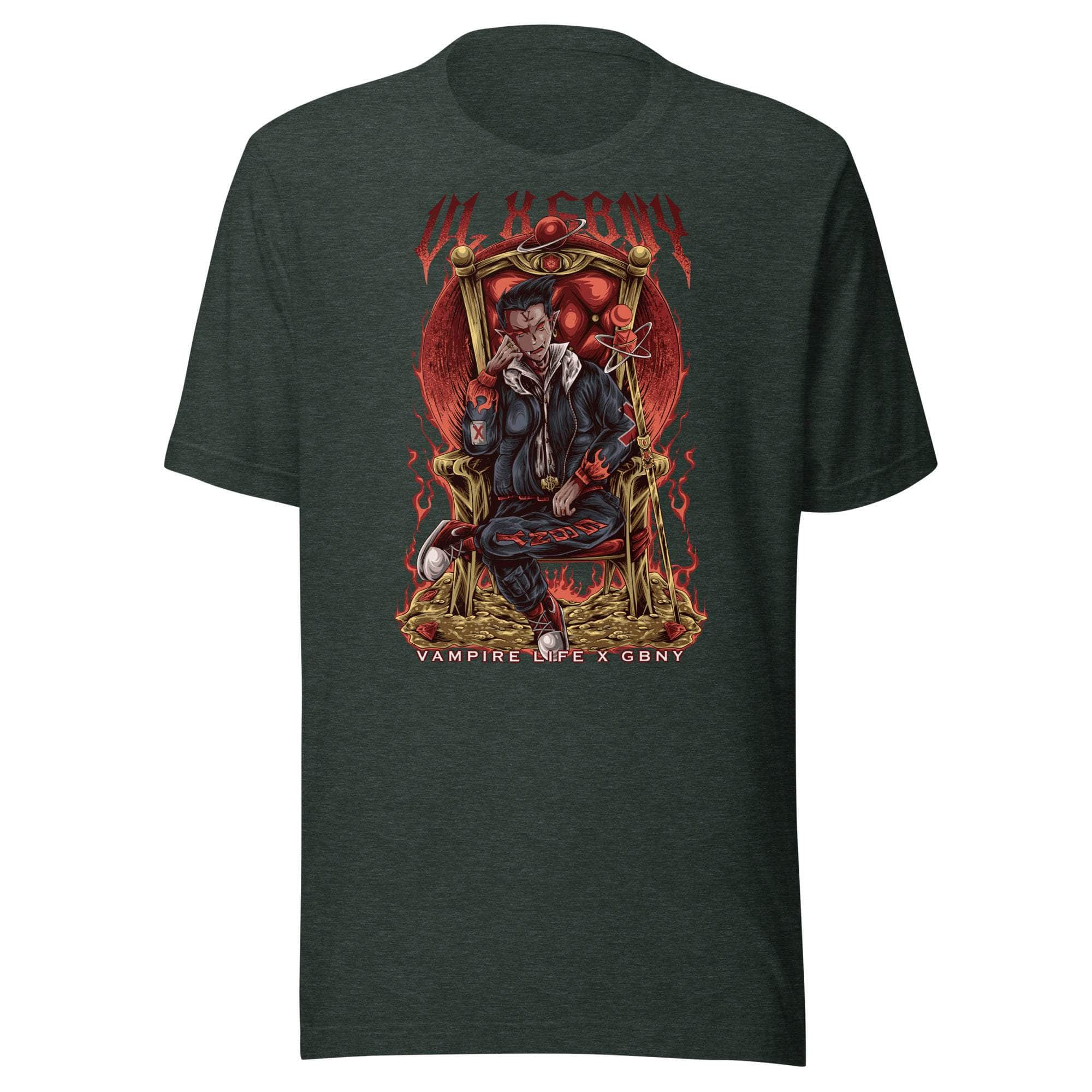 GBNY Heather Forest / S Vamp Life x GBNY Red Fire T-Shirt 3936936_8488