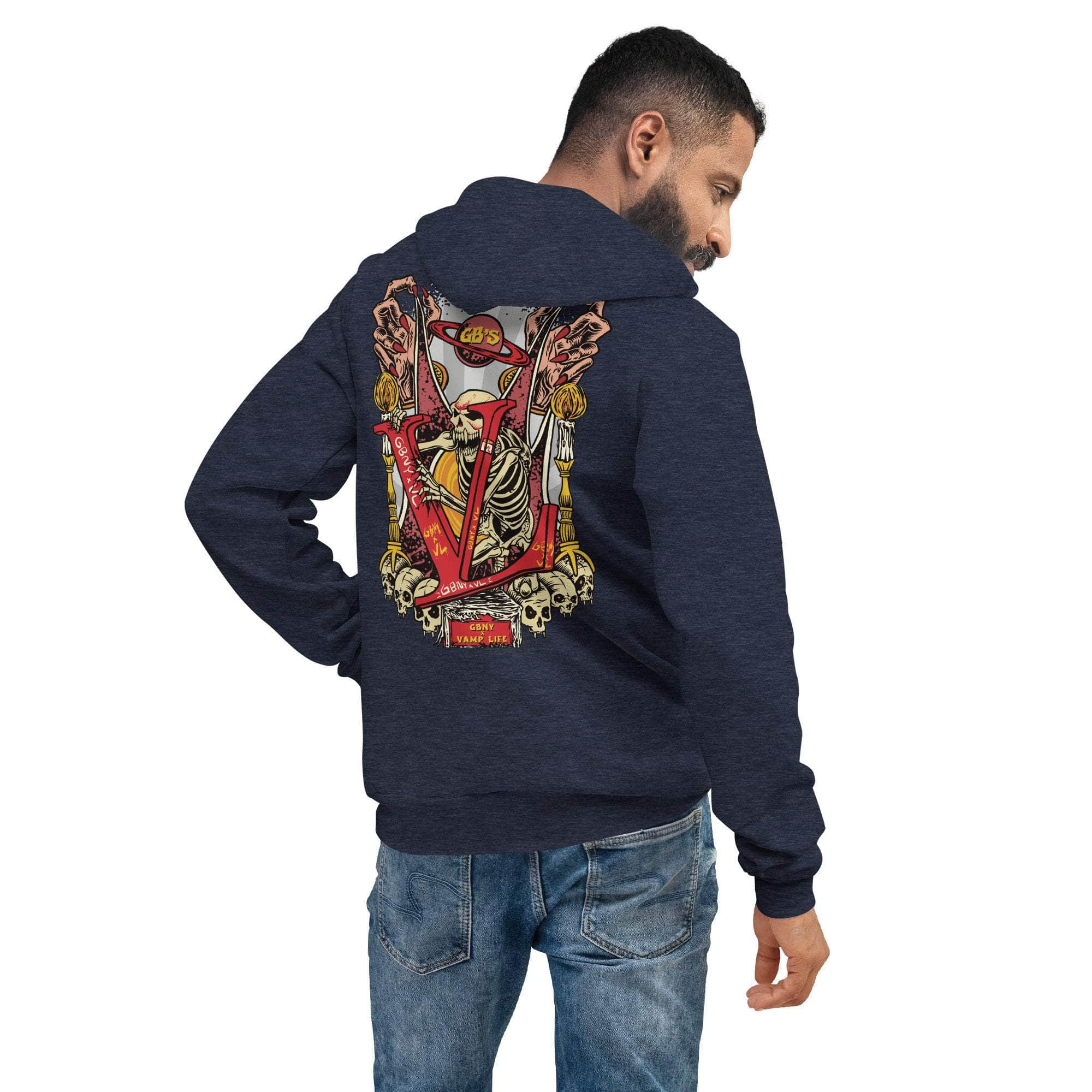 GBNY Heather Navy / S Vamp Life X GBNY "Graveyard" Super Soft Hoodie - Men's 4377392_9251