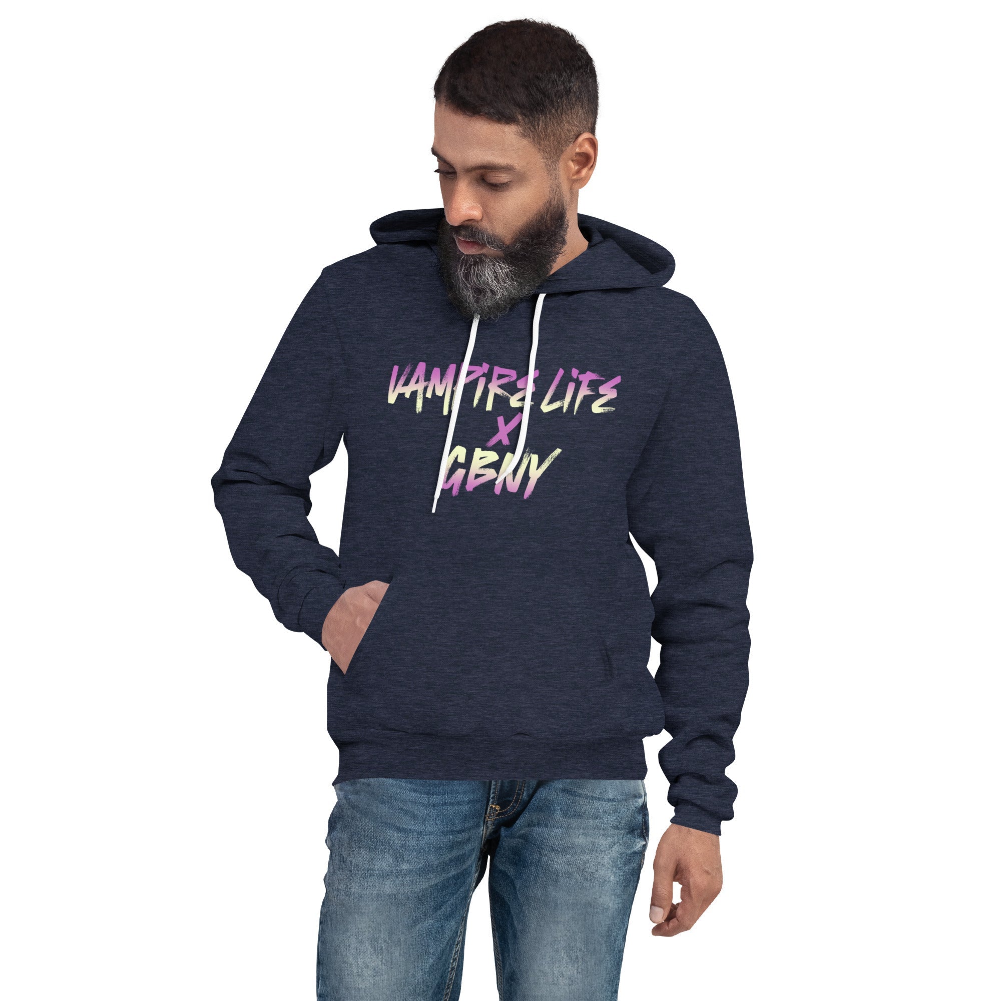 GBNY Heather Navy / S Vamp Life X GBNY "Rising Skull" Super Soft Hoodie - Men's 4134641_9251