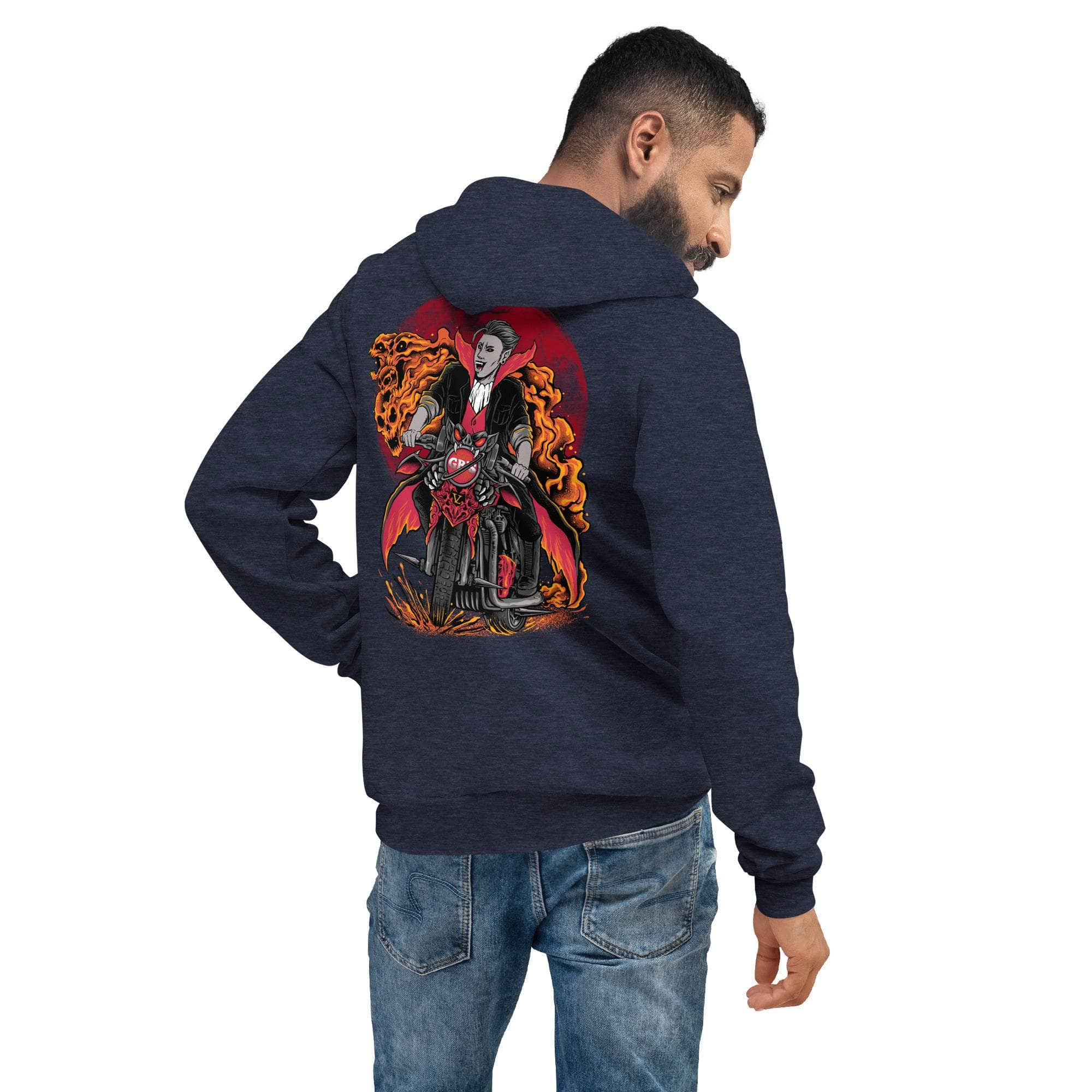 GBNY Heather Navy / S Vamp Life X GBNY "Vamp Biker" Super Soft Hoodie - Men's 3984981_9251