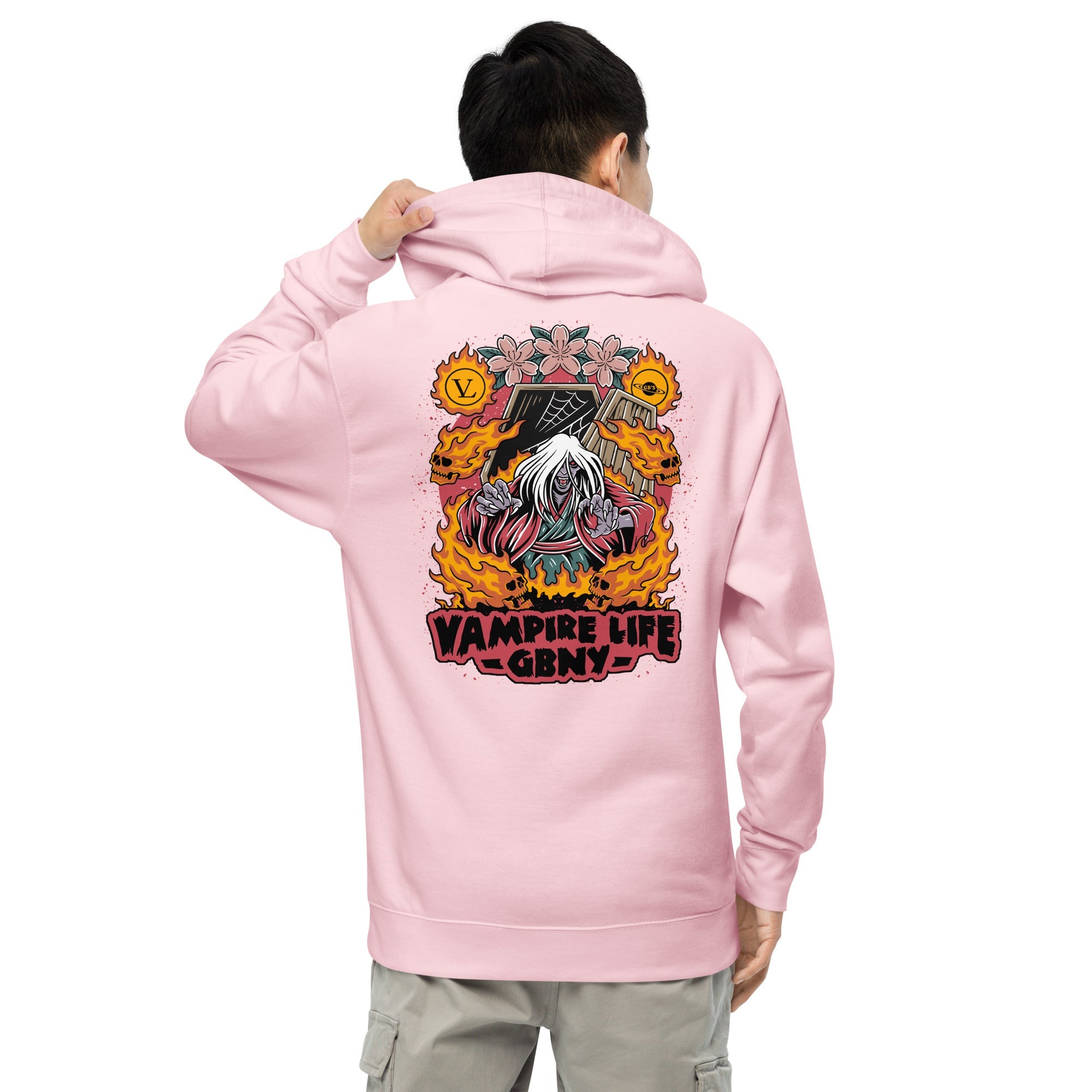 GBNY Light Pink / S Vamp Life X GBNY "Fiery Vamp" Hoodie - Men's 7487716_15602