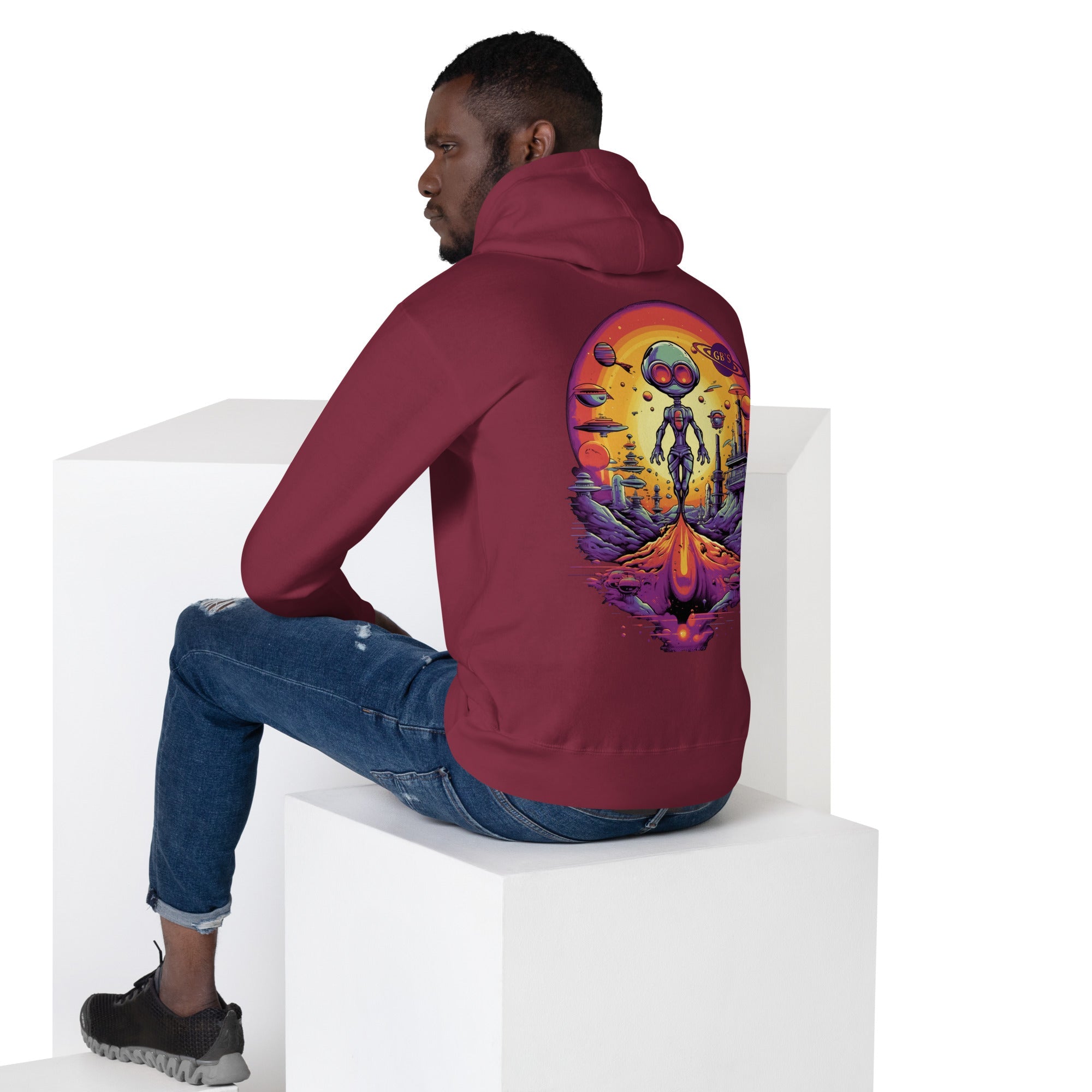 GBNY Maroon / S GBNY "Alien Universe" Hoodie - Men's 9316952_11486