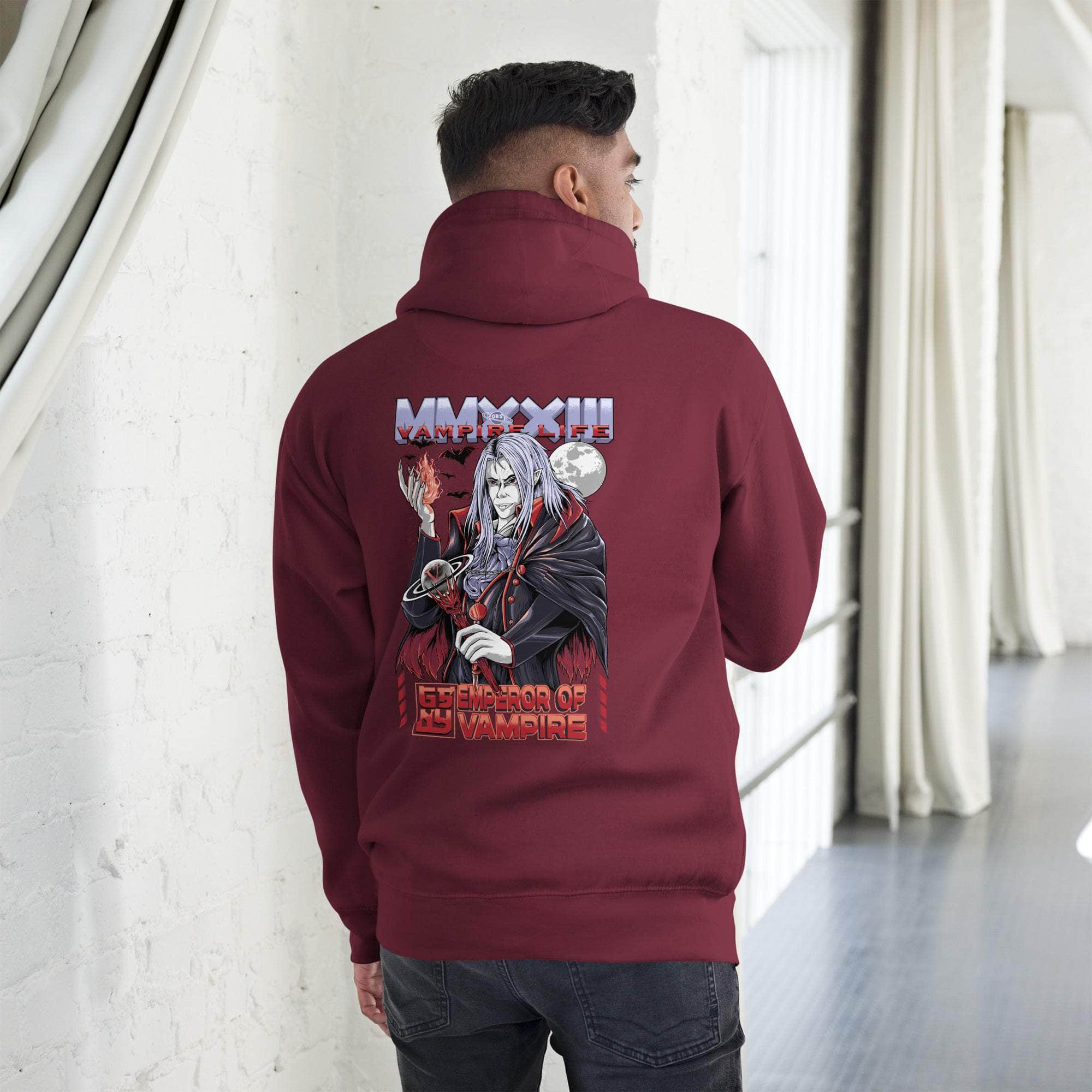 GBNY Maroon / S Vamp Life x GBNY Emperor Of Vamp Hoodie - Men's 3808379_11486