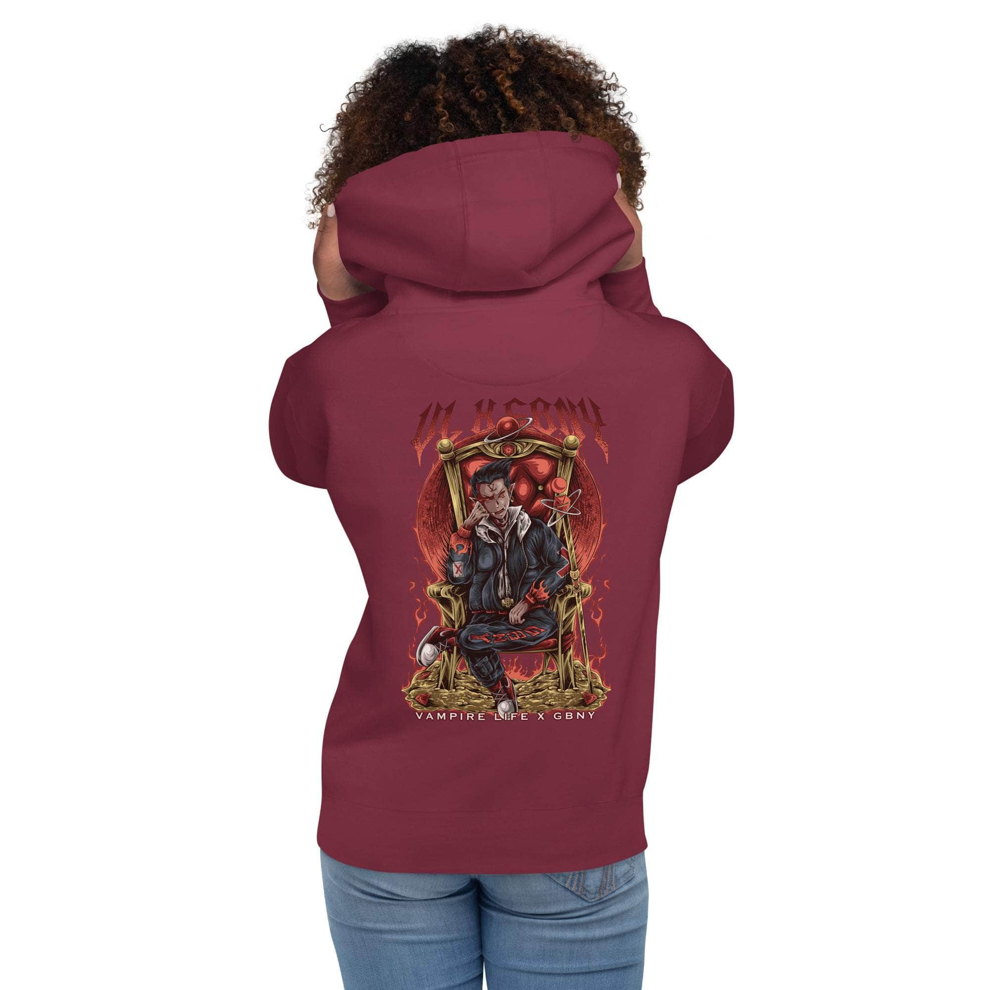 GBNY Maroon / S Vamp Life x GBNY Red Fire Unisex Hoodie 3470411_11486