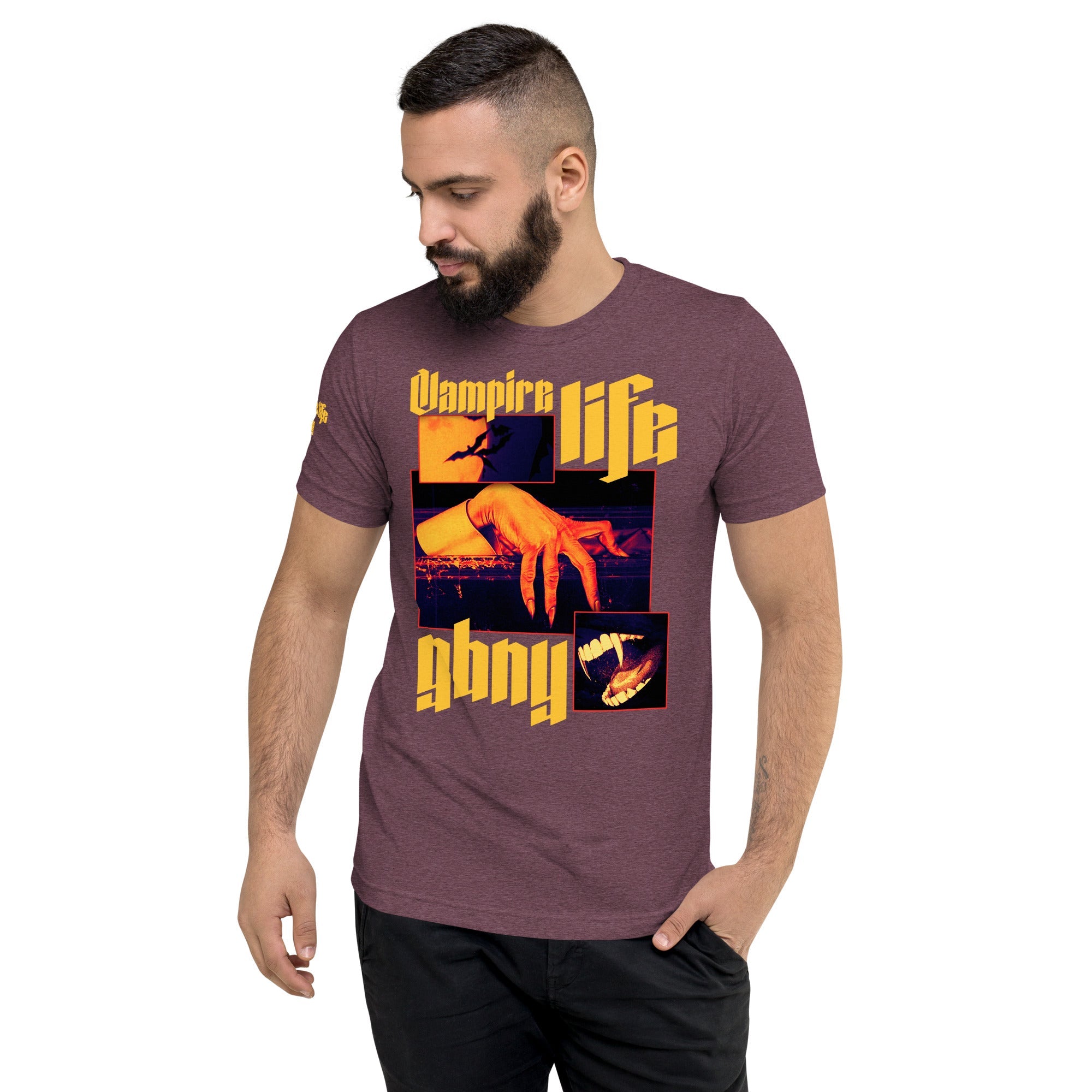 GBNY Maroon Triblend / XS Vamp Life X GBNY "Hiding Vamp" T-shirt - Men's 1736534_6544