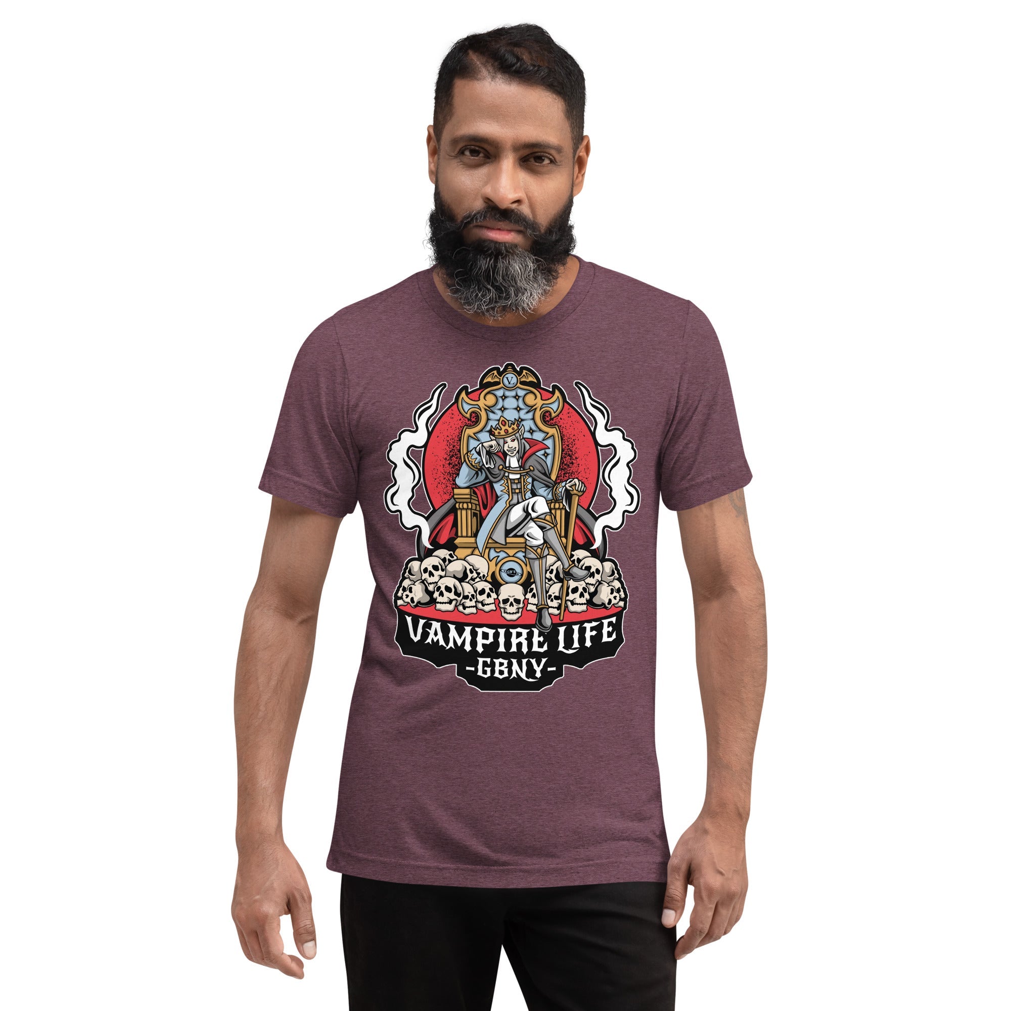 GBNY Maroon Triblend / XS Vamp Life X GBNY "Royal Vamp" T-shirt - Men's 8636809_6544