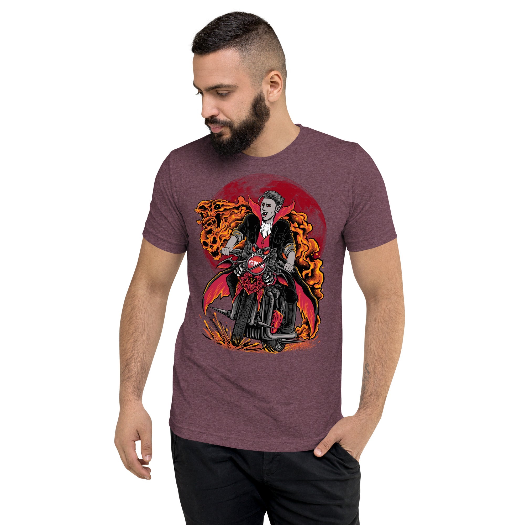 GBNY Maroon Triblend / XS Vamp Life X GBNY "Vamp Biker" T-shirt - Men's 4628362_6544