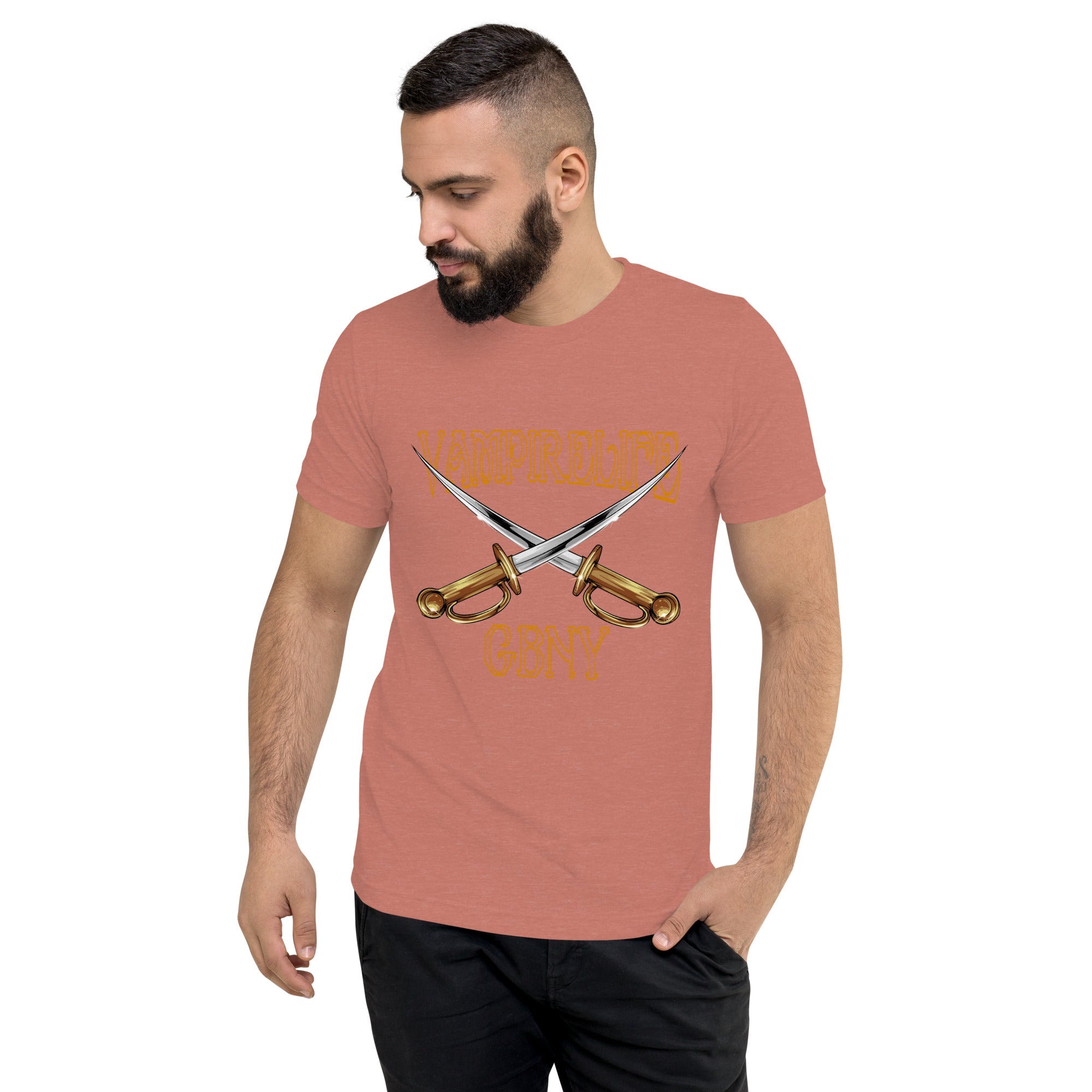 GBNY Mauve Triblend / XS Vamp Life X GBNY "Cross Swords" T-shirt - Men's 3322256_9761