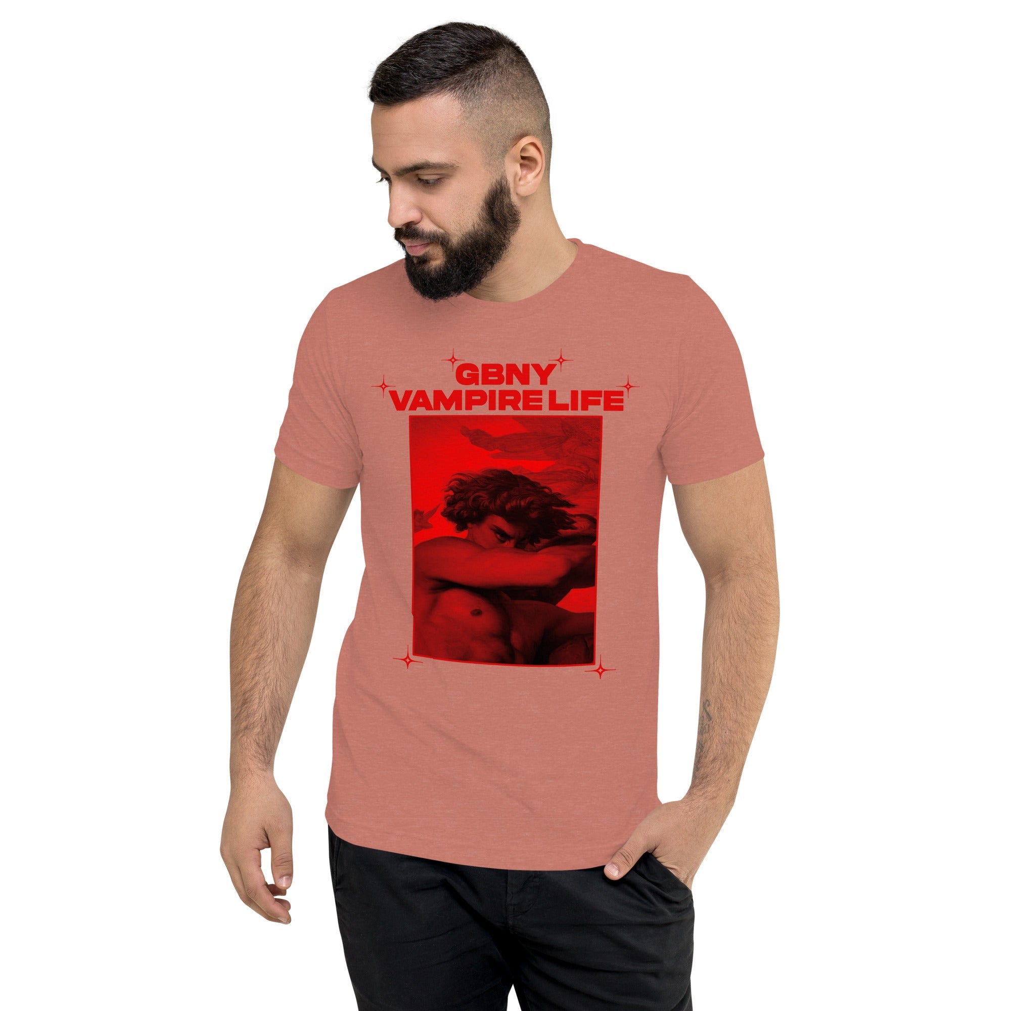 GBNY Mauve Triblend / XS Vamp Life X GBNY "Hiding Angel" T-shirt - Men's 6669049_9761