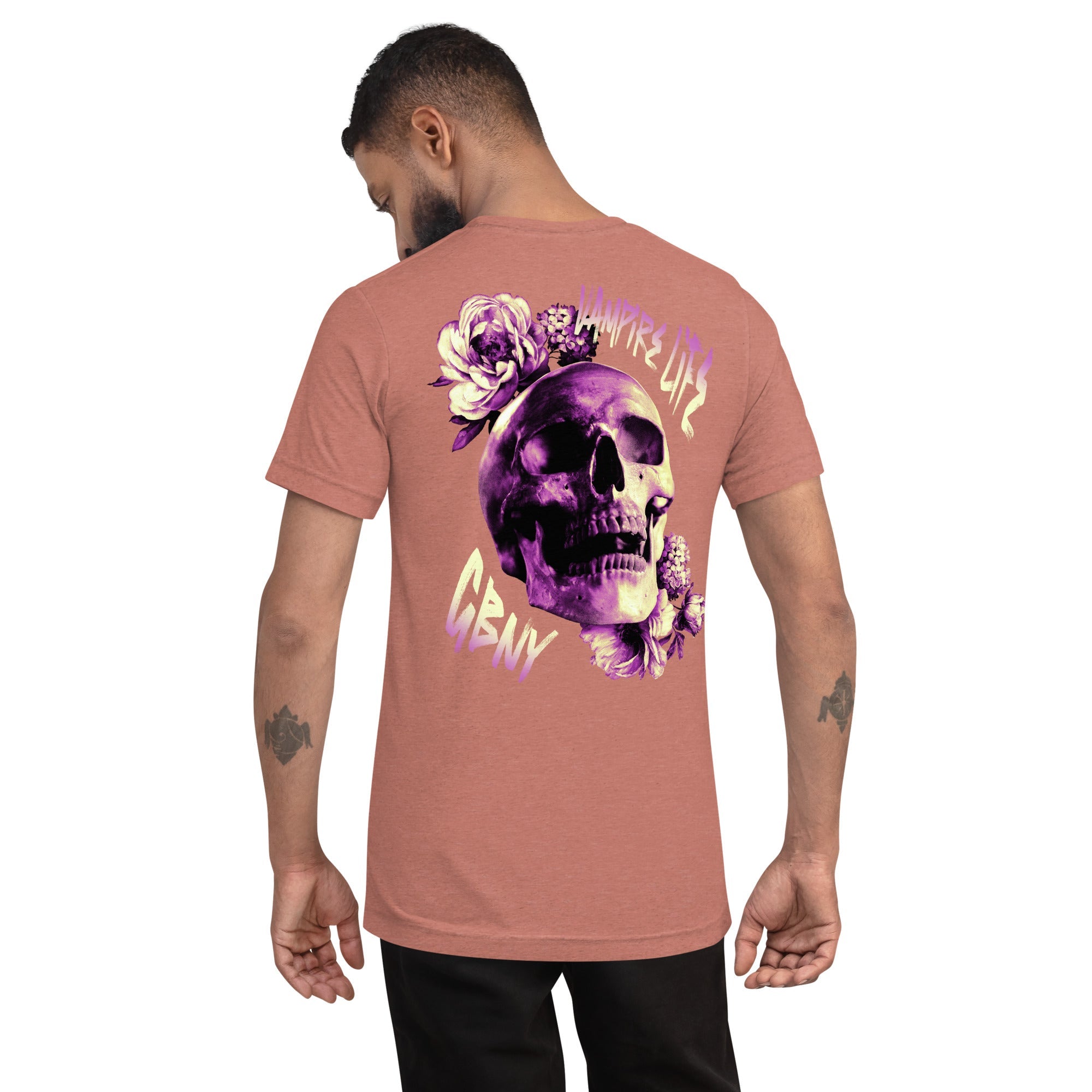 GBNY Mauve Triblend / XS Vamp Life X GBNY "Rising Skull" T-shirt - Men's 9072521_9761