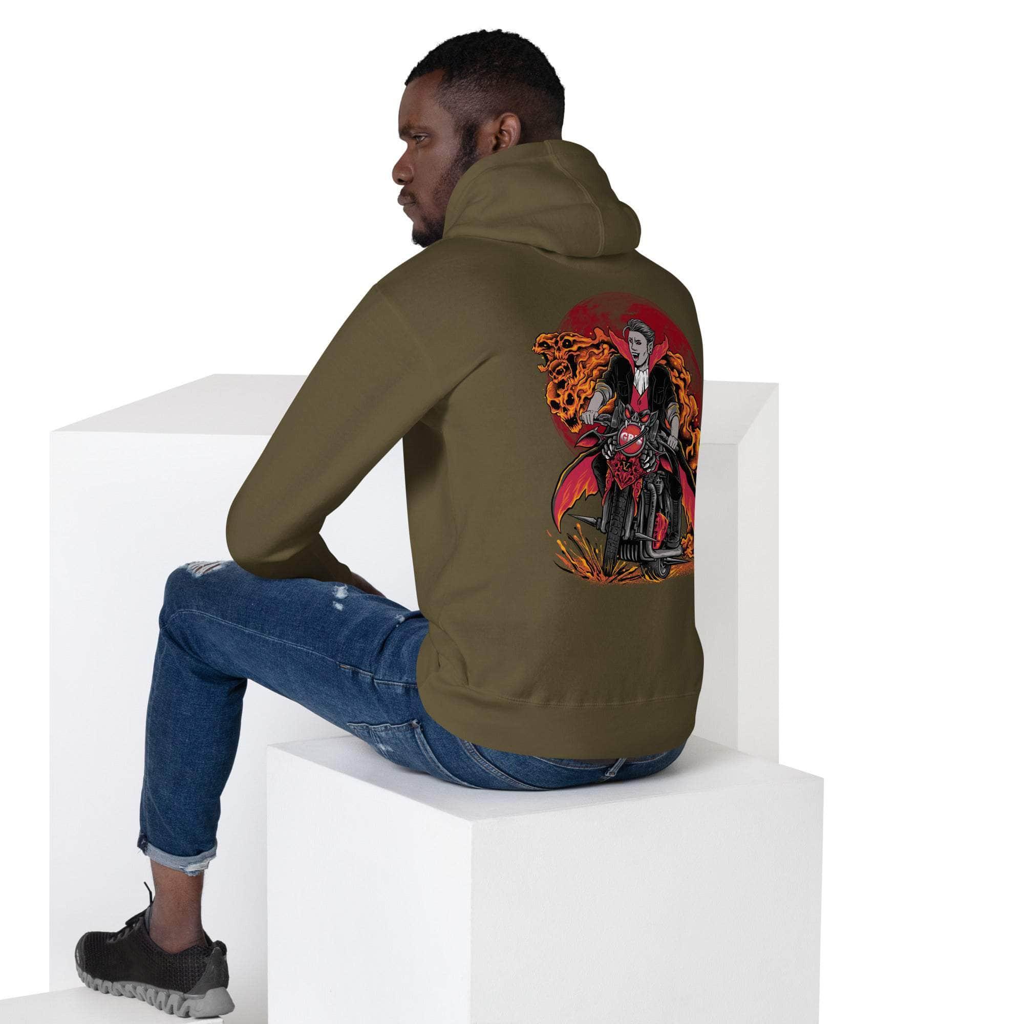 GBNY Military Green / S Vamp Life X GBNY Ghost Rider Hoodie - Men's 8271165_13893