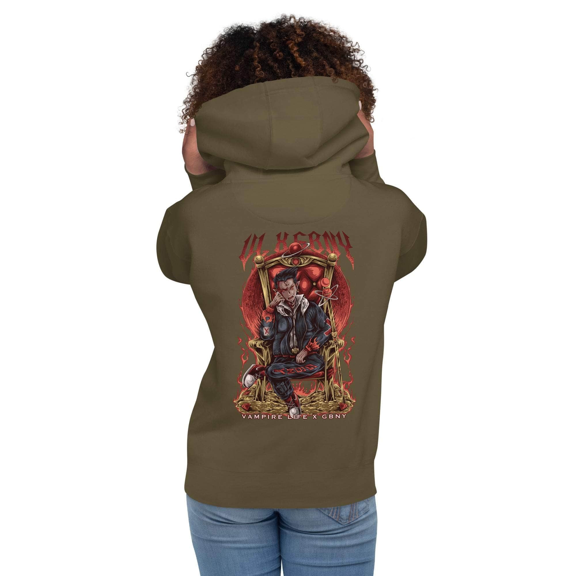 GBNY Military Green / S Vamp Life x GBNY Red Fire Unisex Hoodie 3470411_13893