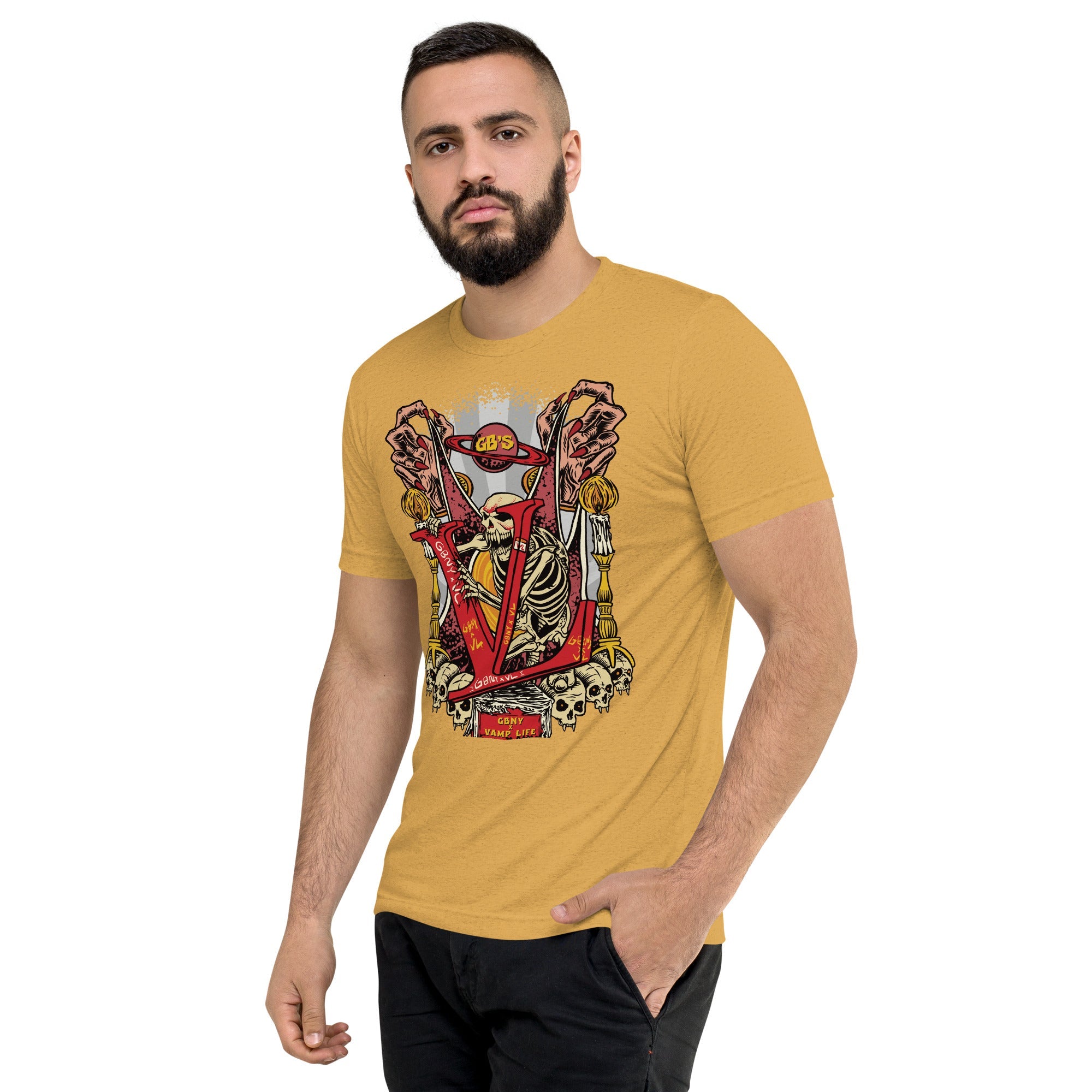 GBNY Mustard Triblend / XS Vamp Life X GBNY "Graveyard" T-shirt - Men's 3983979_16728