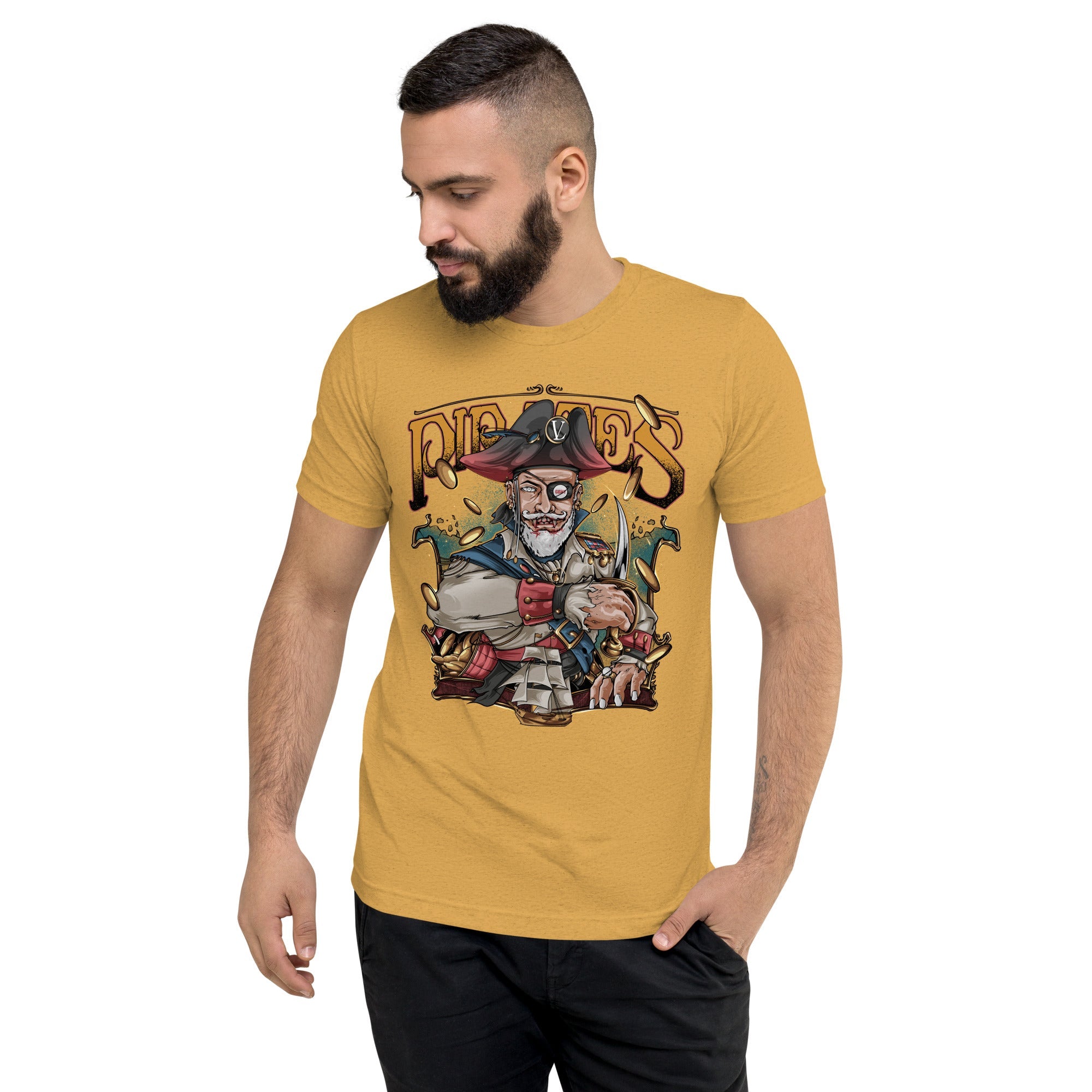 GBNY Mustard Triblend / XS Vamp Life X GBNY "Pirates King" T-shirt - Men's 4461701_16728