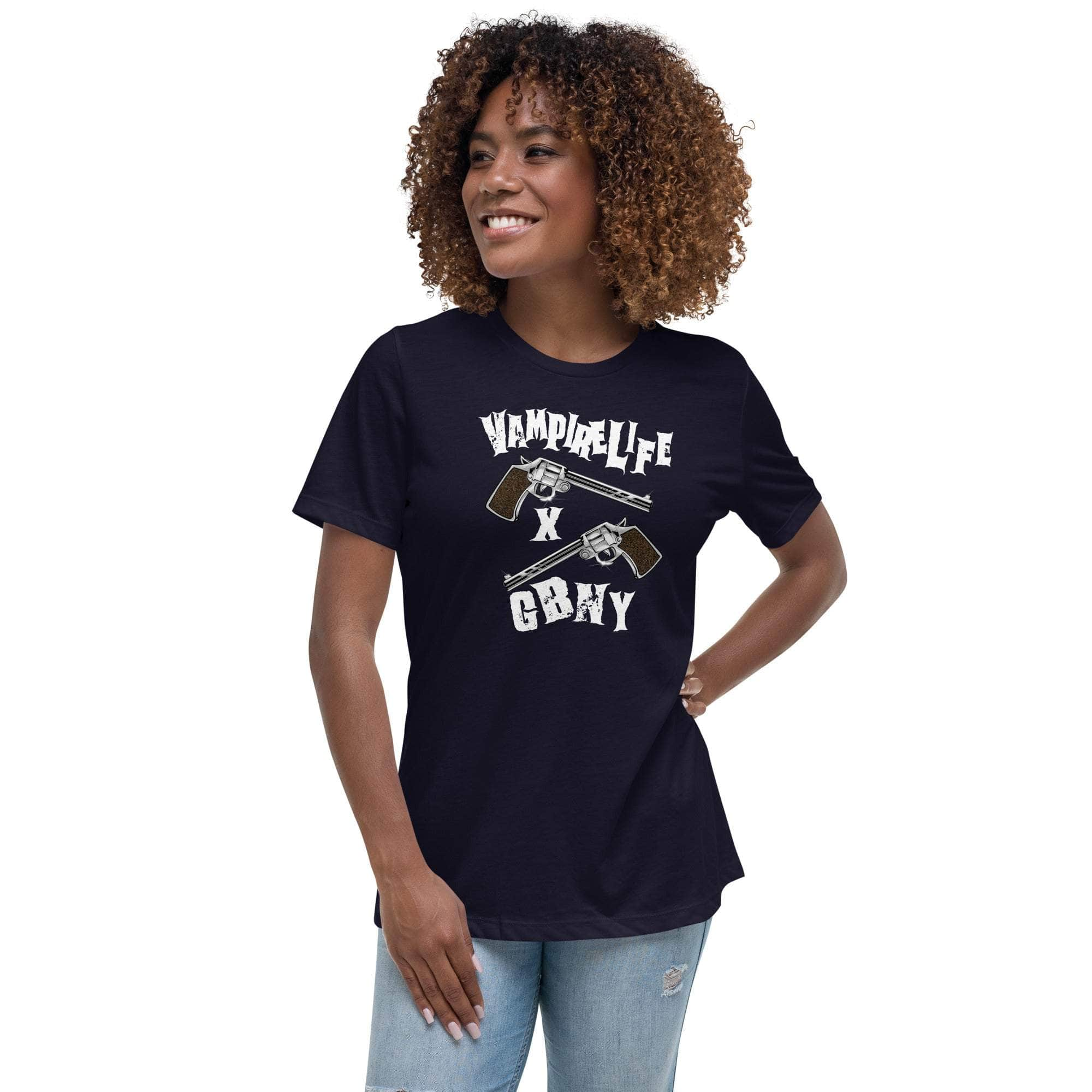 GBNY Navy / S Vamp Life x GBNY Crossed Pistols T-Shirt - Women's 8300381_10235