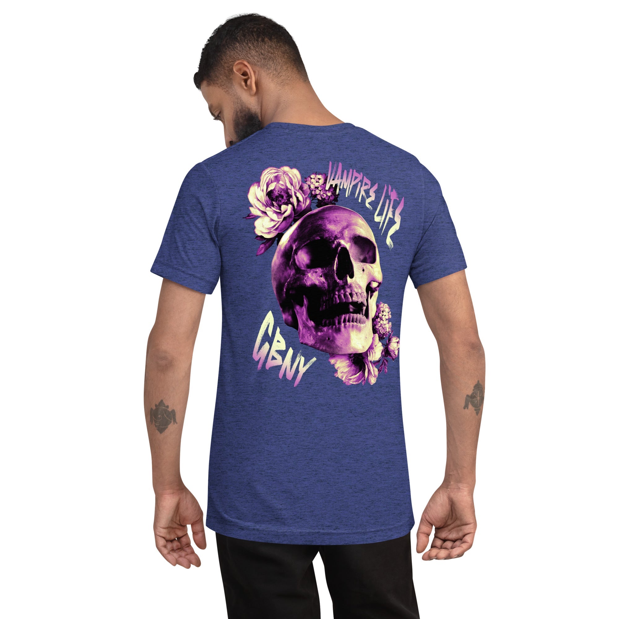 GBNY Navy Triblend / XS Vamp Life X GBNY "Rising Skull" T-shirt - Men's 9072521_6552