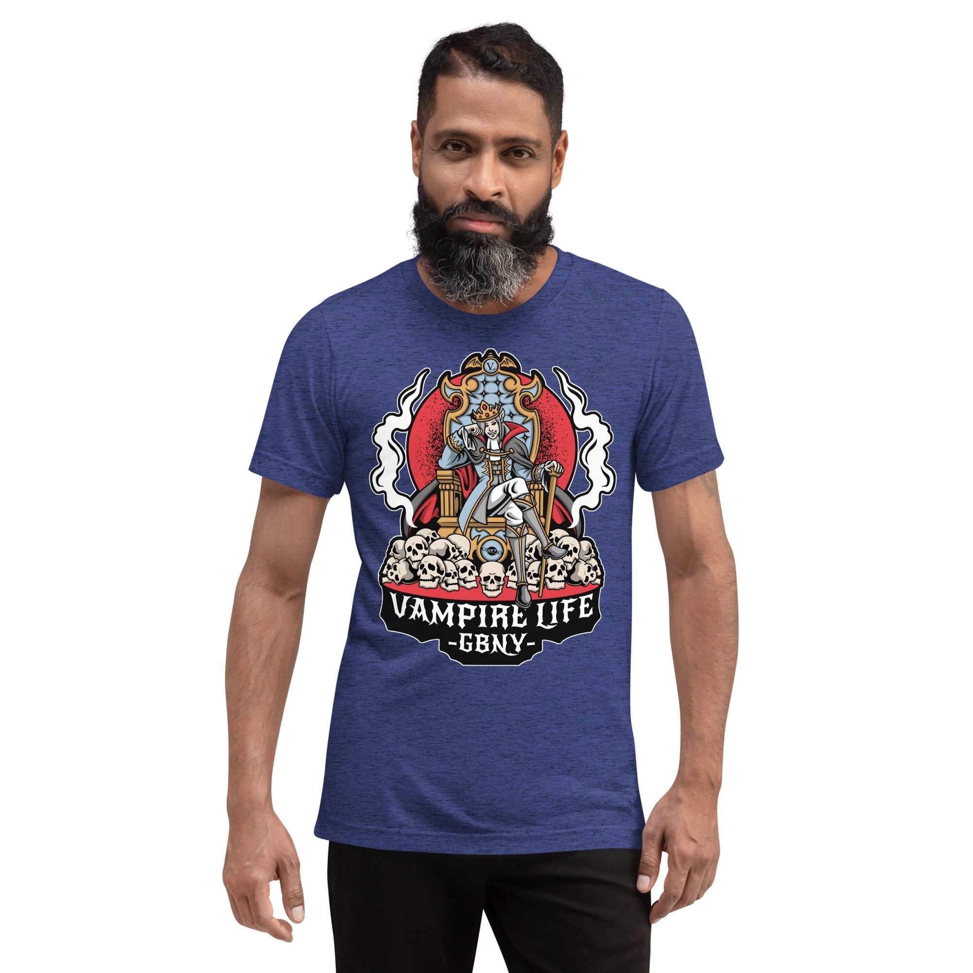 GBNY Navy Triblend / XS Vamp Life X GBNY "Royal Vamp" T-shirt - Men's 8636809_6552