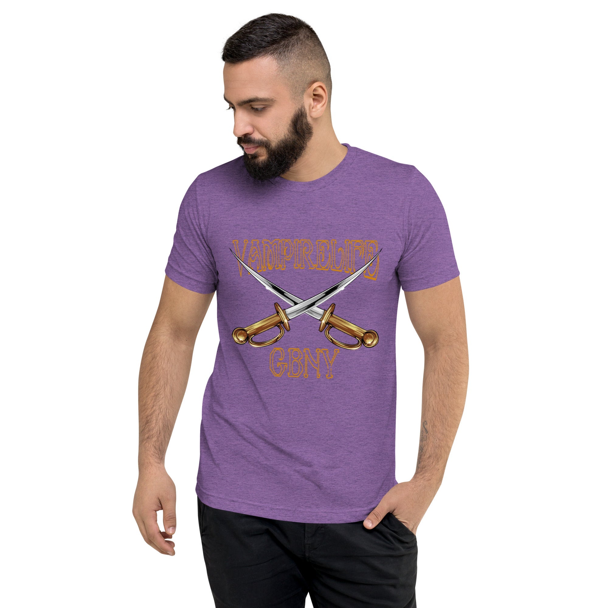 GBNY Purple Triblend / XS Vamp Life X GBNY "Cross Swords" T-shirt - Men's 3322256_6568