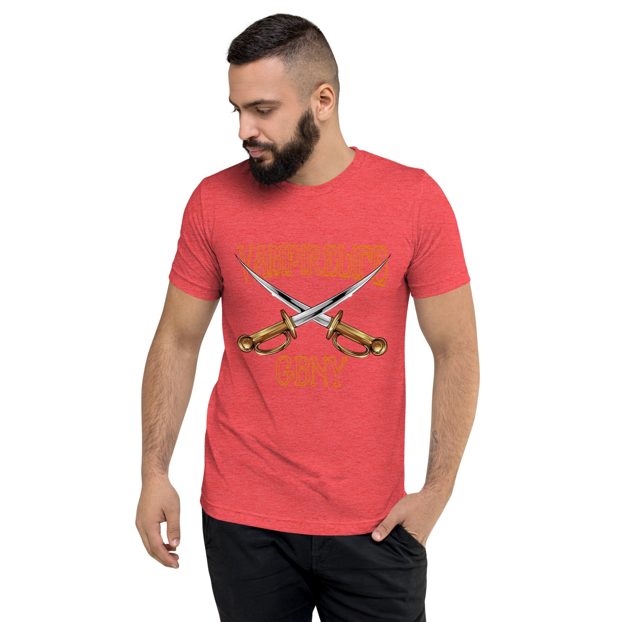 GBNY Red Triblend / XS Vamp Life X GBNY "Cross Swords" T-shirt - Men's 3322256_6576