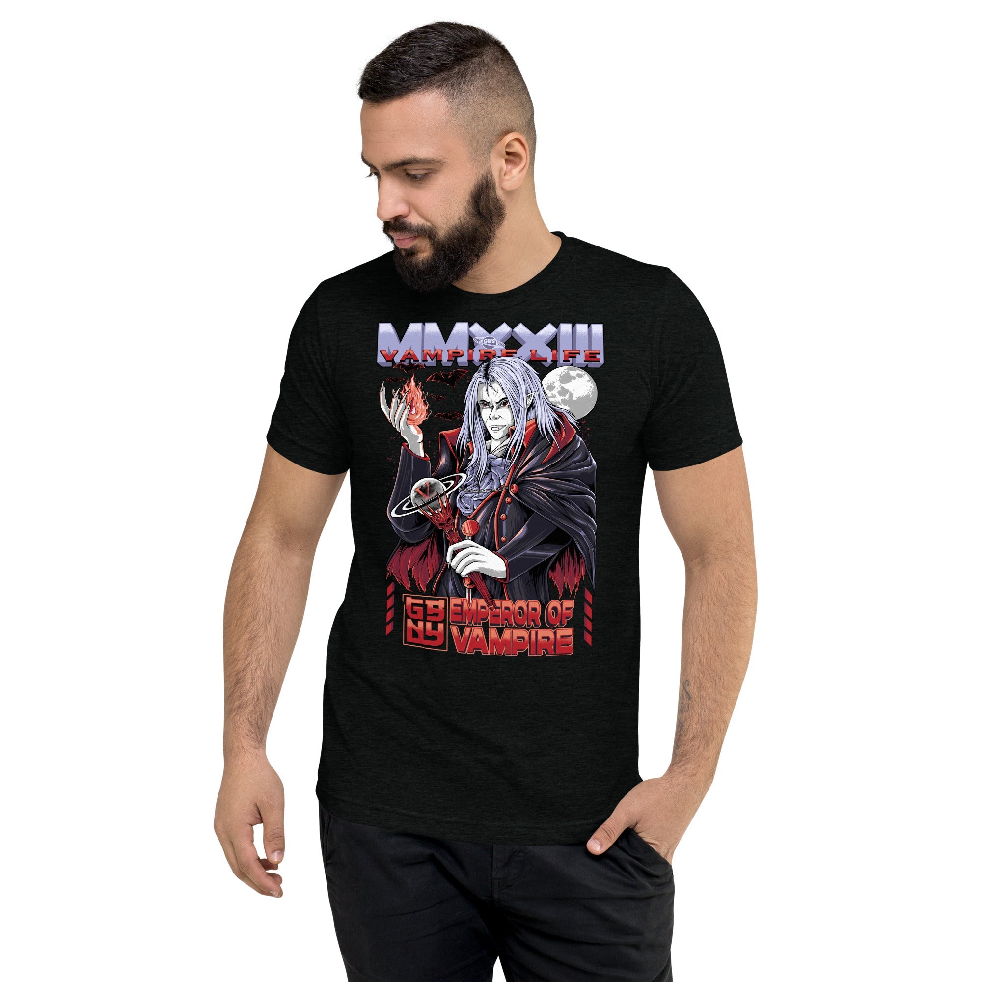 GBNY Solid Black Triblend / XS Vamp Life X GBNY "Emperor Of Vamp" T-shirt - Men's 1895261_6584