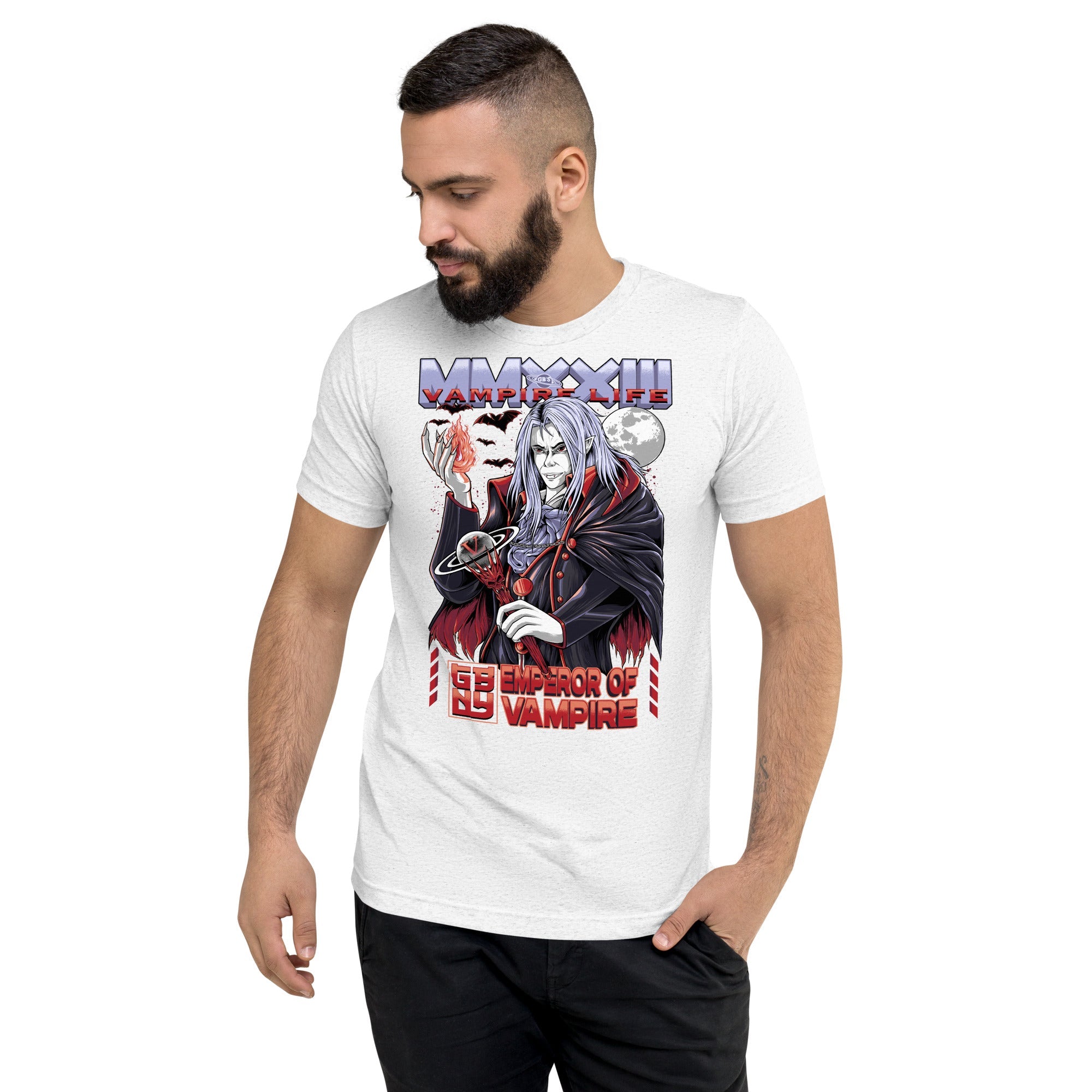 GBNY Solid White Triblend / XS Vamp Life X GBNY "Emperor Of Vamp" T-shirt - Men's 1895261_16792