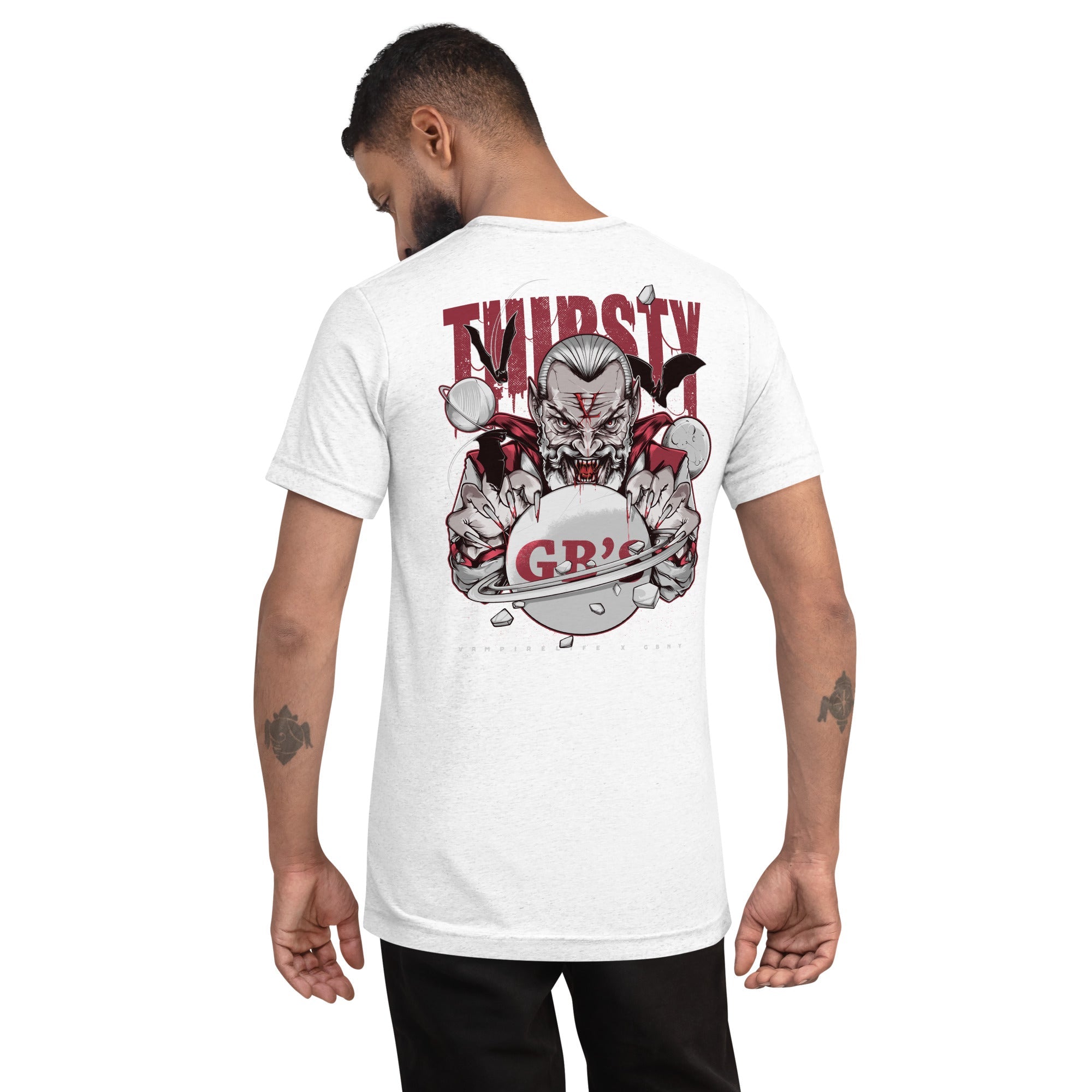 GBNY Solid White Triblend / XS Vamp Life x GBNY "Thirsty Vamp" T-shirt - Men's 3455196_16792