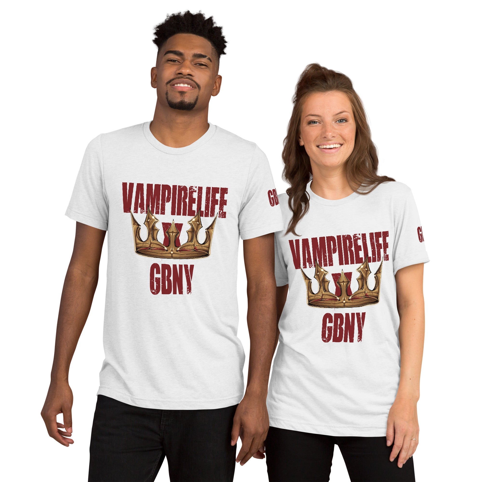 GBNY Solid White Triblend / XS Vamp Life X GBNY "Vampire Crown" T-shirt - Men's 3619249_16792