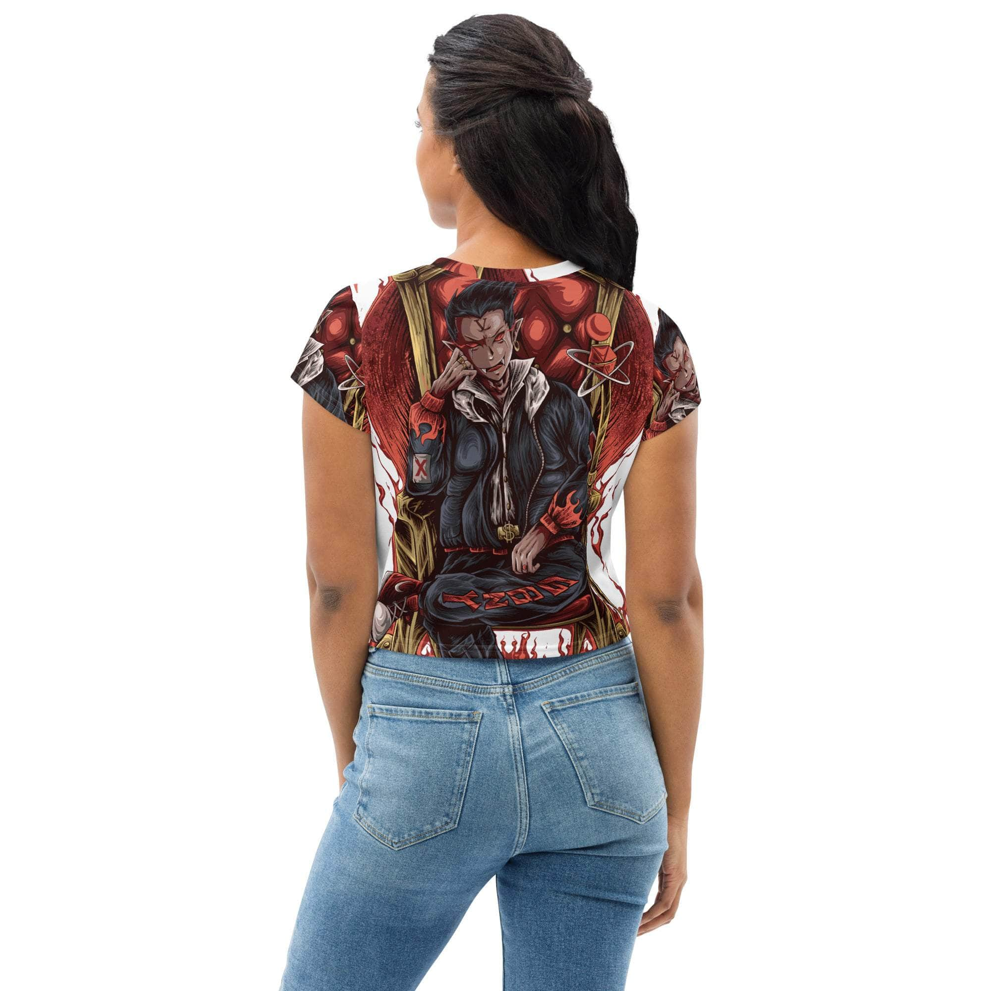 GBNY Vamp Life X GBNY "Vampires Throne" All-Over Print Crop Tee - Women's