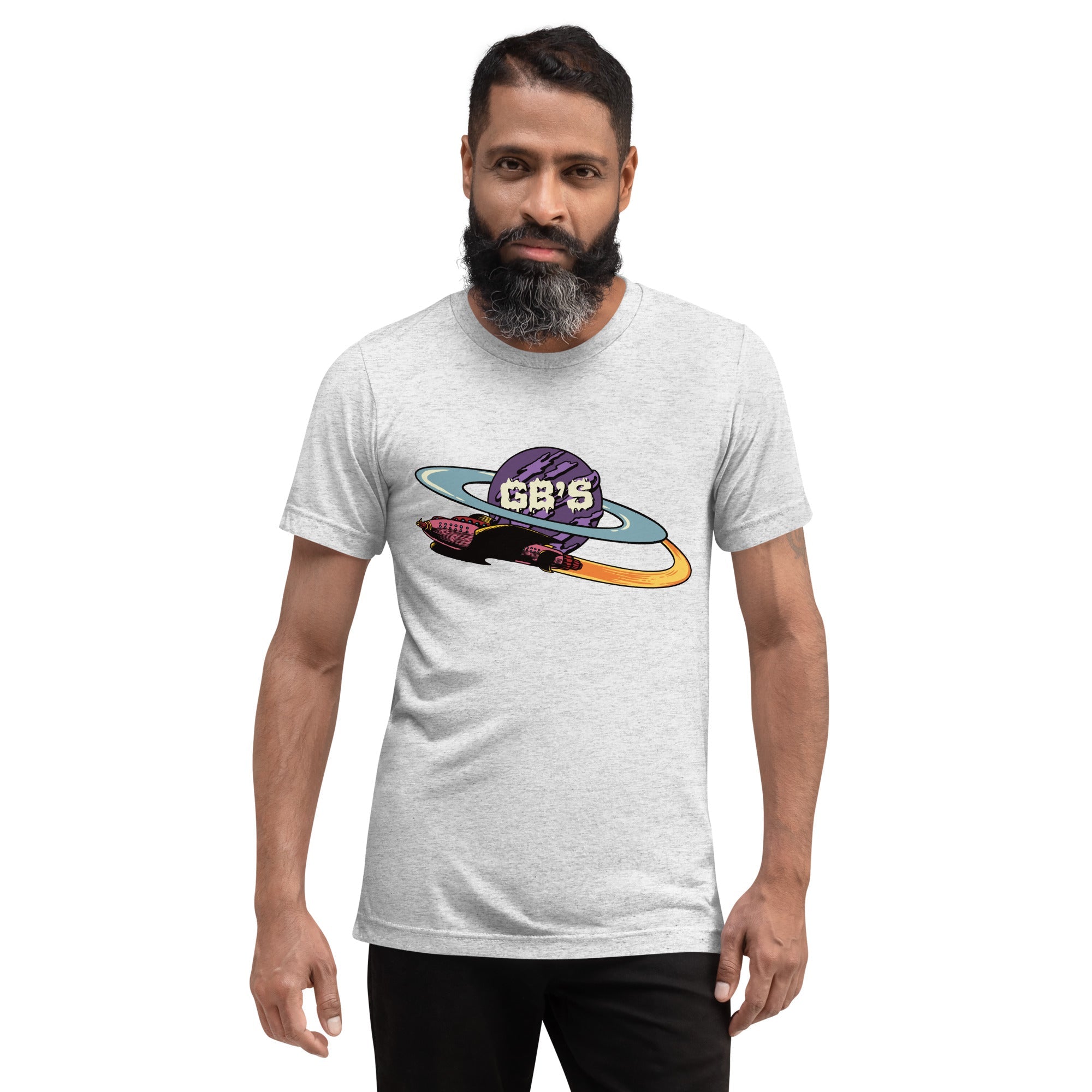 GBNY White Fleck Triblend / XS GBNY "Purple Saturn" T-Shirt - Men's 4331092_6608