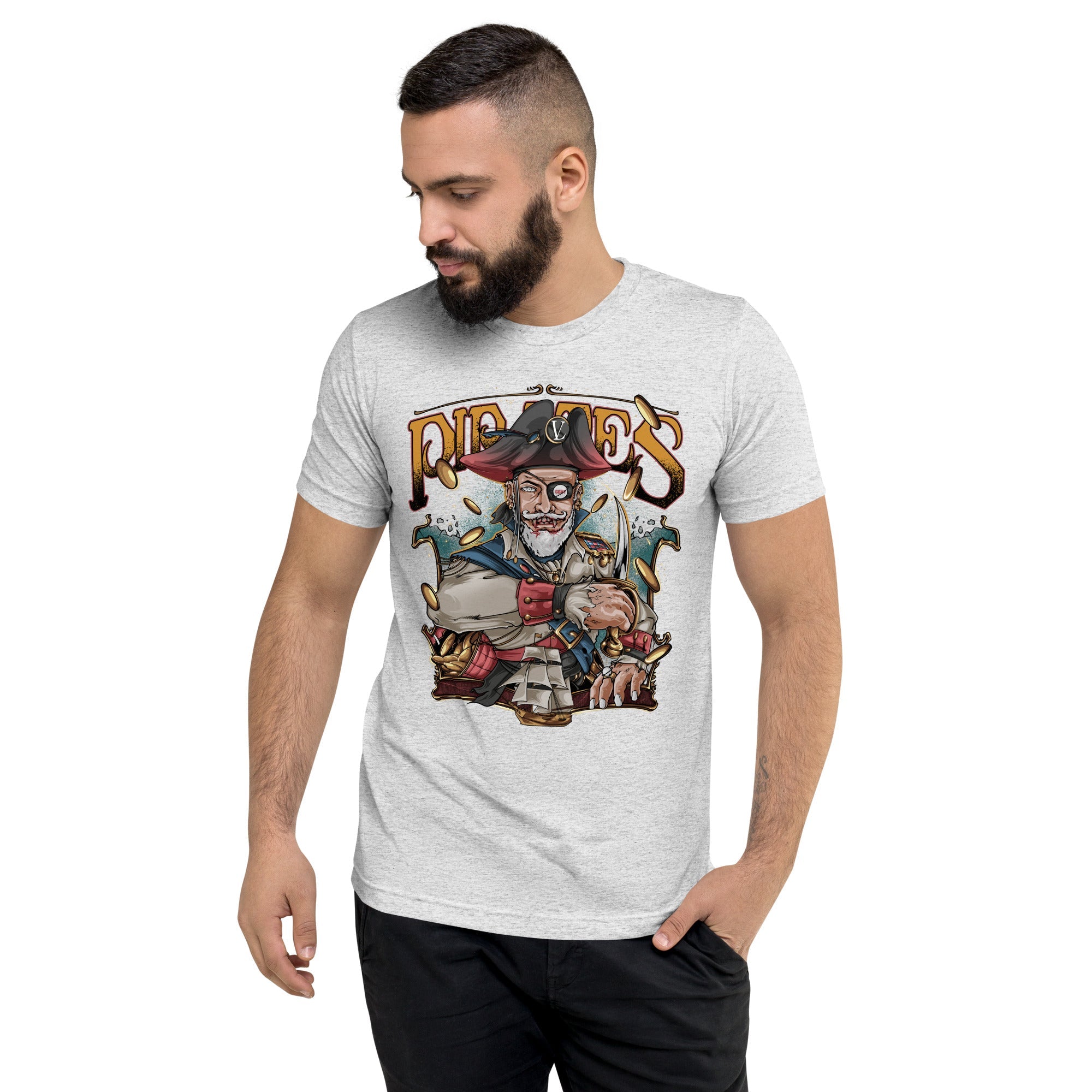 GBNY White Fleck Triblend / XS Vamp Life X GBNY "Pirates King" T-shirt - Men's 4461701_6608