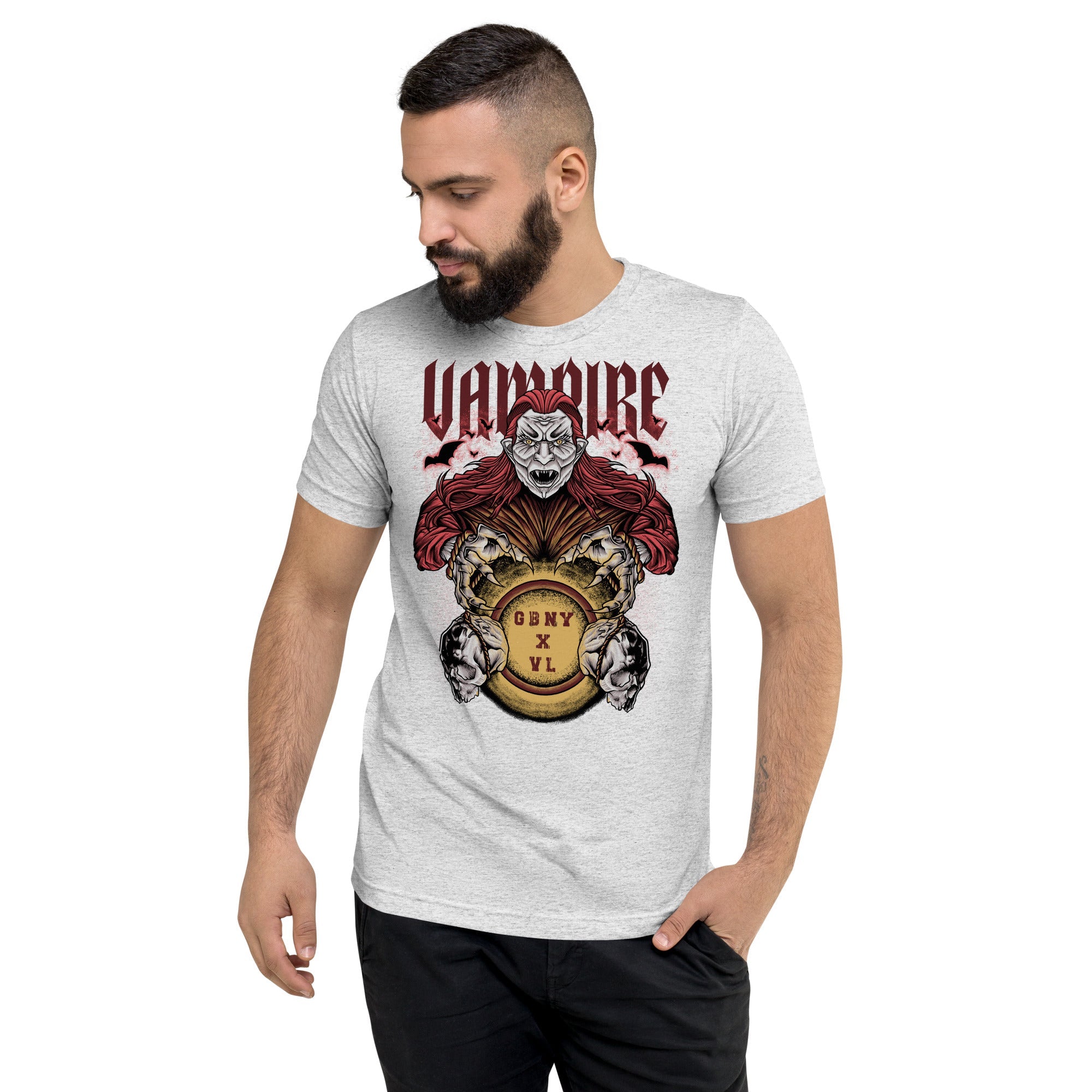 GBNY White Fleck Triblend / XS Vamp Life X GBNY "Vamp Empire" T-shirt - Men's 5767971_6608