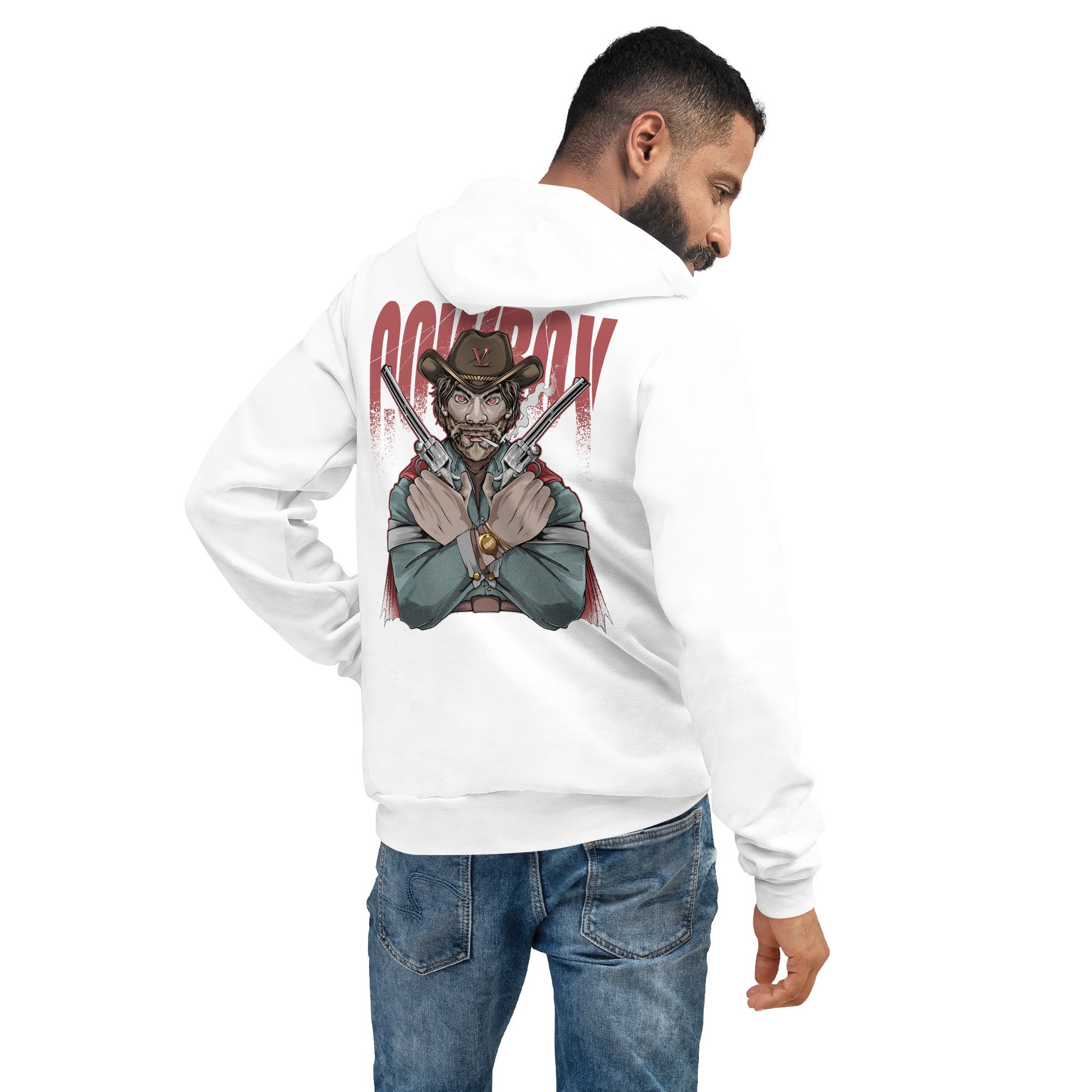 GBNY White / S Vamp Life X GBNY "Cow Boy" Super Soft Hoodie - Men's 2287659_9221