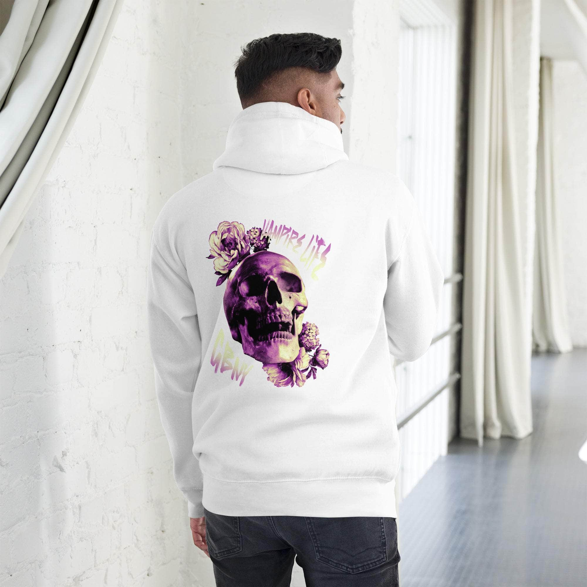 GBNY White / S Vamp Life x GBNY Rising Skull Unisex Hoodie 9314549_10774