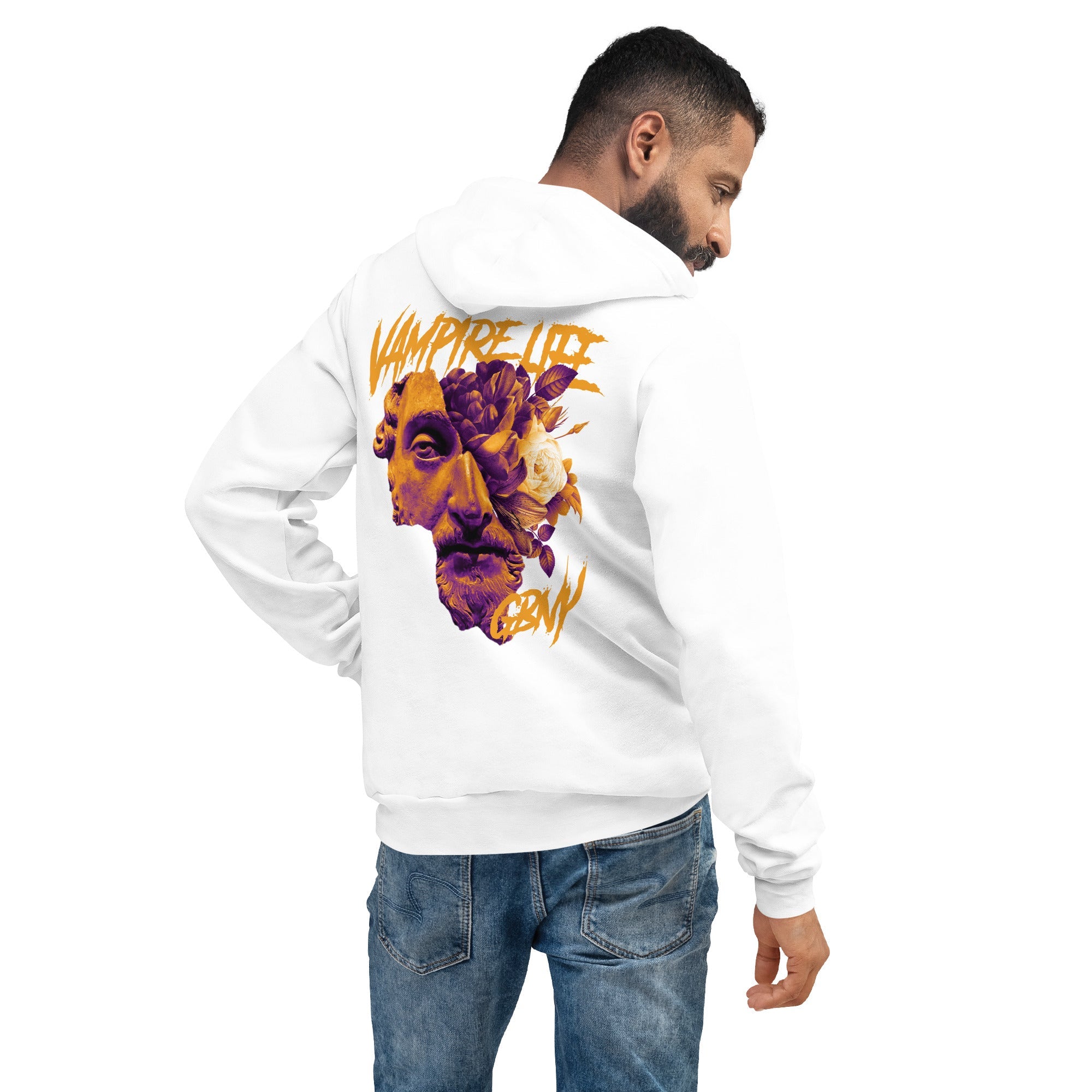 GBNY White / S Vamp Life X GBNY "Roman Gods" Super Soft Hoodie - Men's 4742740_9221