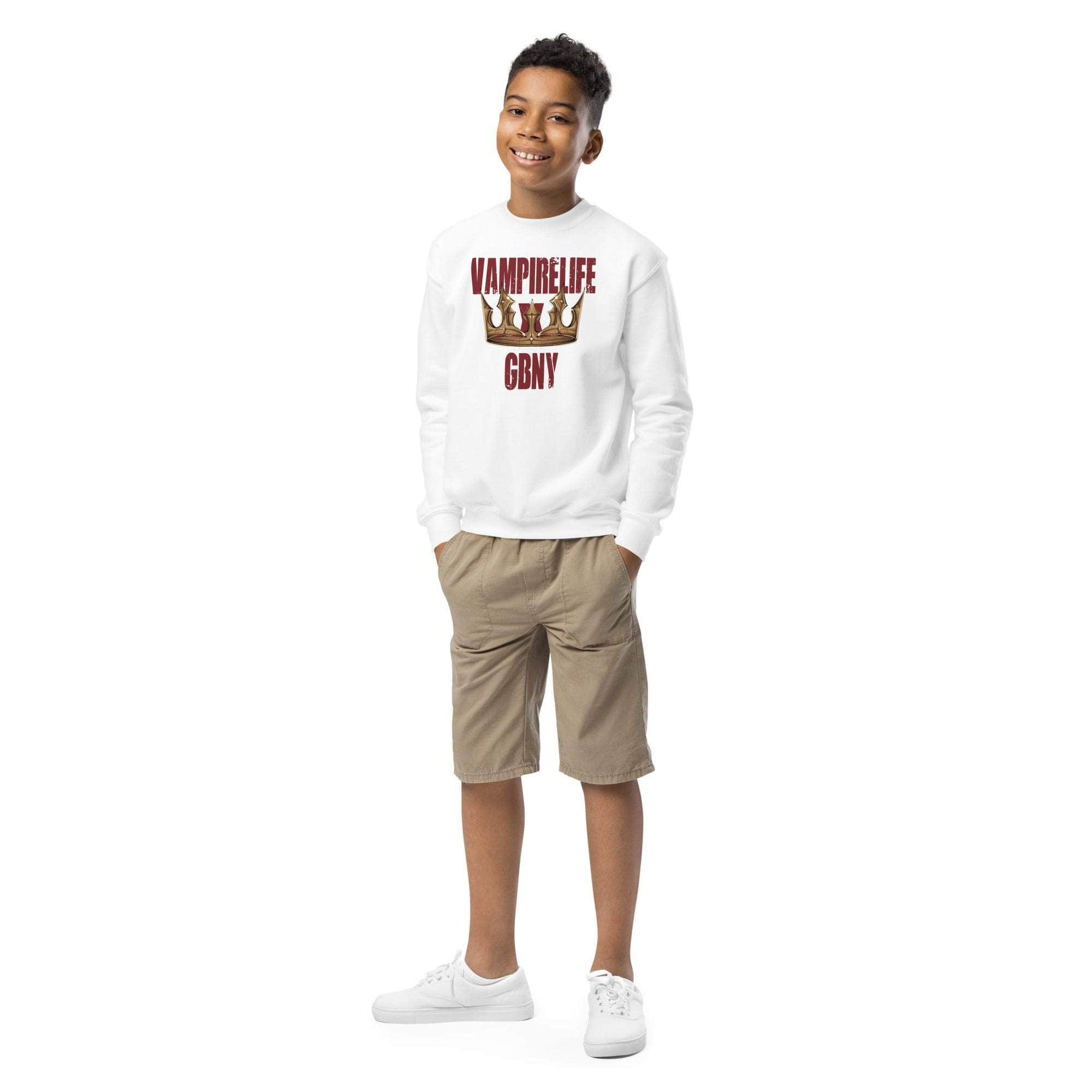 GBNY White / XS Vamp Life x GBNY Land To Empire Sweatshirt - Kid's 2895821_16834