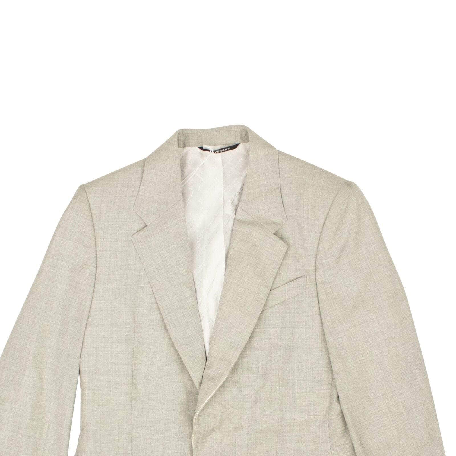 Givenchy 1000-2000, channelenable-all, chicmi, couponcollection, gender-mens, givenchy, main-clothing, mens-shoes, size-48 48 Light Grey Wool Logo Slim-Fit Jacket GVN-XTPS-0004/48 GVN-XTPS-0004/48
