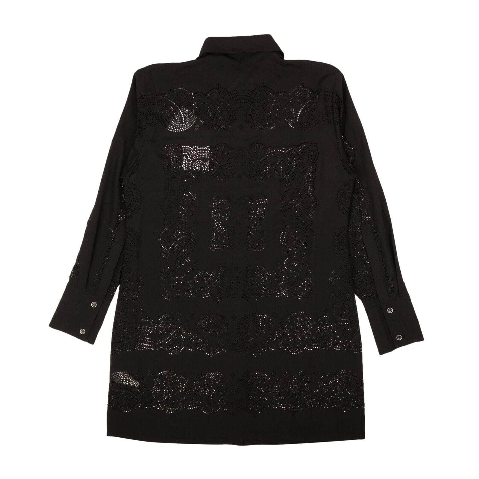 Givenchy 1000-2000, channelenable-all, chicmi, couponcollection, gender-womens, givenchy, main-clothing, size-40, size-42, womens-formal-dresses Black Perforated Bandana Shirt Dress
