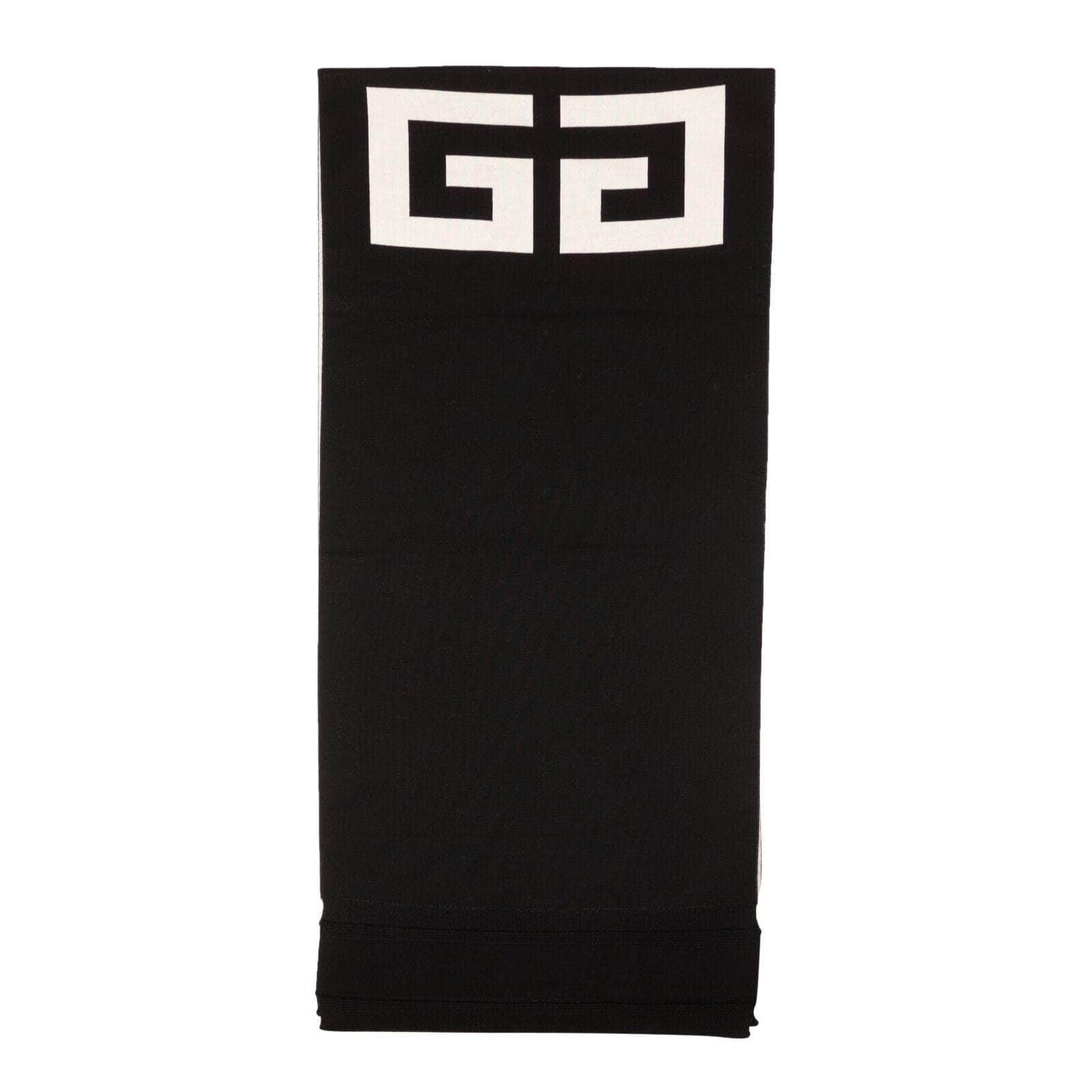 Givenchy 250-500, channelenable-all, chicmi, couponcollection, gender-mens, givenchy, main-accessories, mens-shoes, size-os OS Men's Black White Logo 4G Wool Scarf 95-GVN-3058/OS 95-GVN-3058/OS