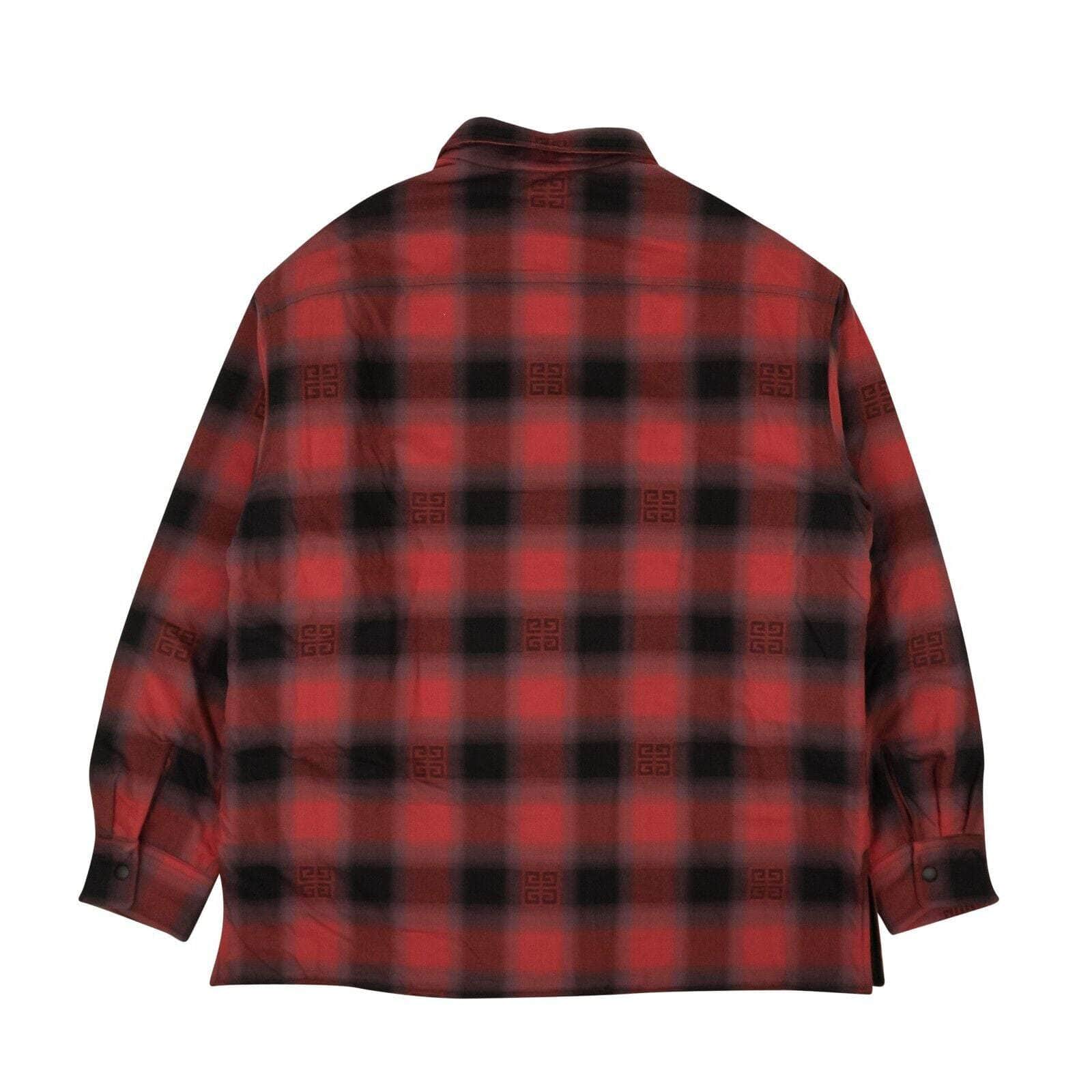 Givenchy 750-1000, channelenable-all, chicmi, couponcollection, gender-mens, givenchy, main-clothing, mens-shoes, size-41 41 Black And Red Cotton Checked Snap Overshirt GVN-XTPS-0001/41 GVN-XTPS-0001/41